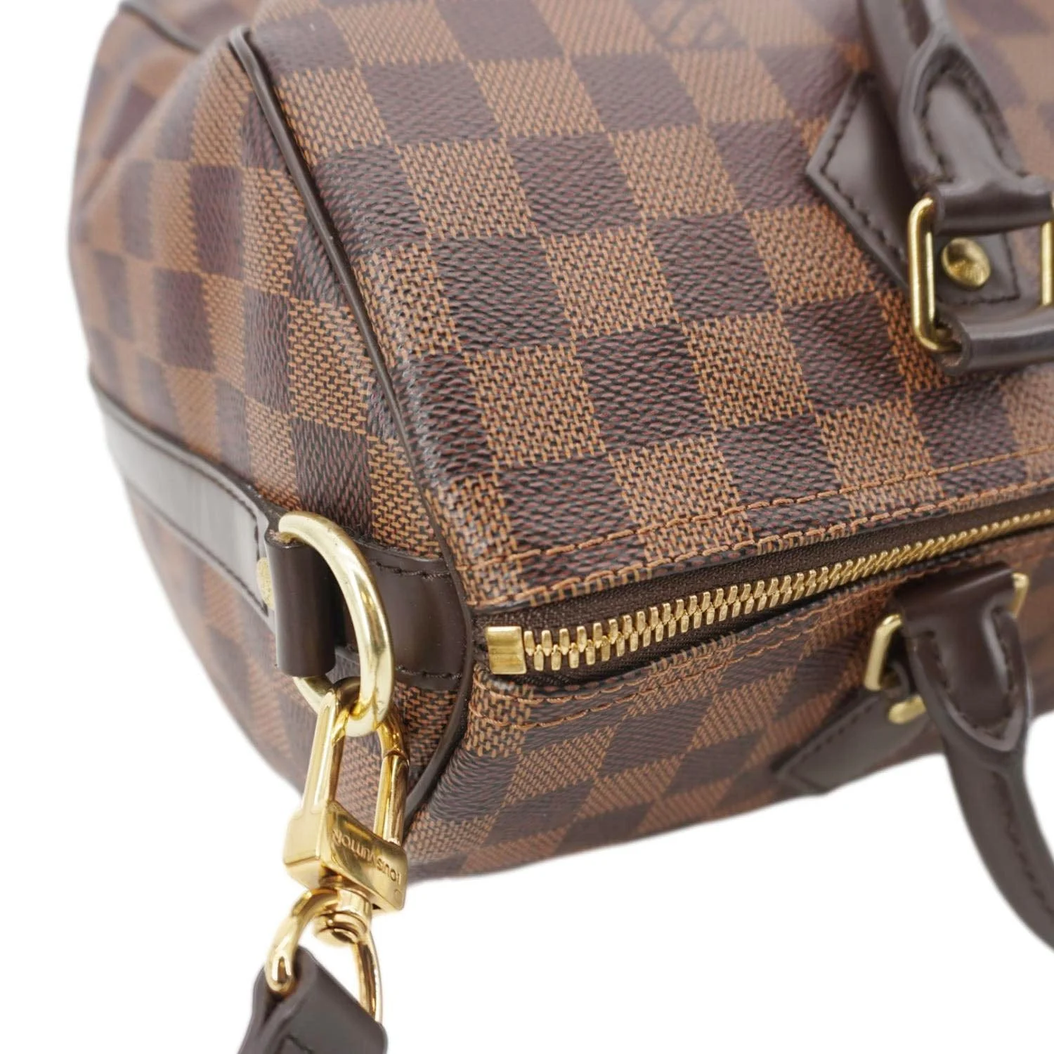 LOUIS VUITTON Speedy 30 Bandouliere Damier Ebene Shoulder Bag Brown (Interesting Manufacturing fault) - Image 6