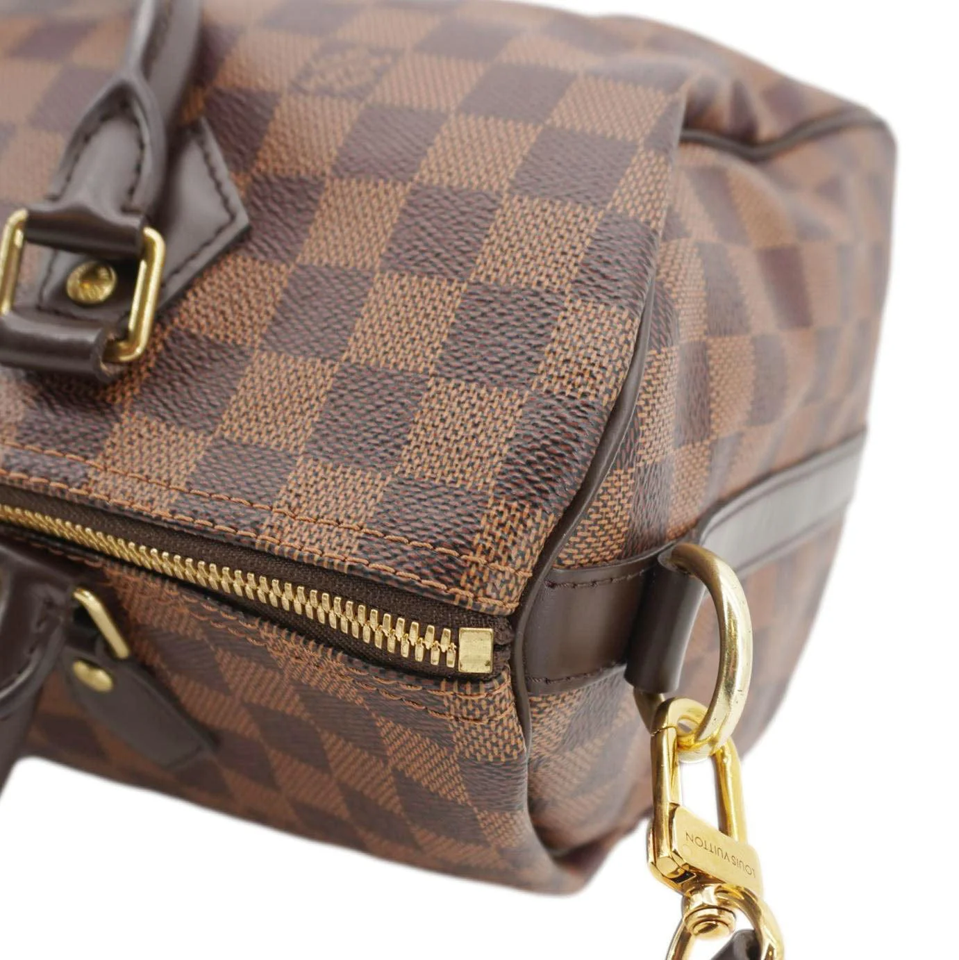 LOUIS VUITTON Speedy 30 Bandouliere Damier Ebene Shoulder Bag Brown (Interesting Manufacturing fault) - Image 7