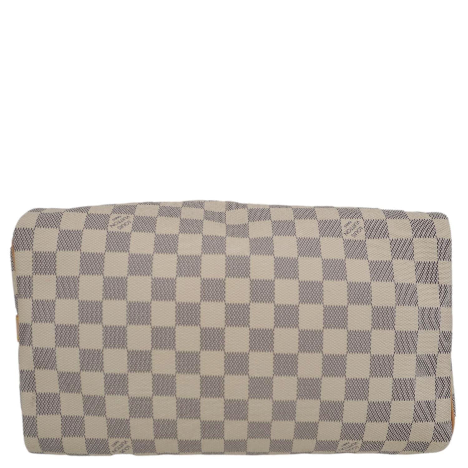 LOUIS VUITTON Speedy 30 Bandouliere Damier Azur Shoulder Bag White - Image 12