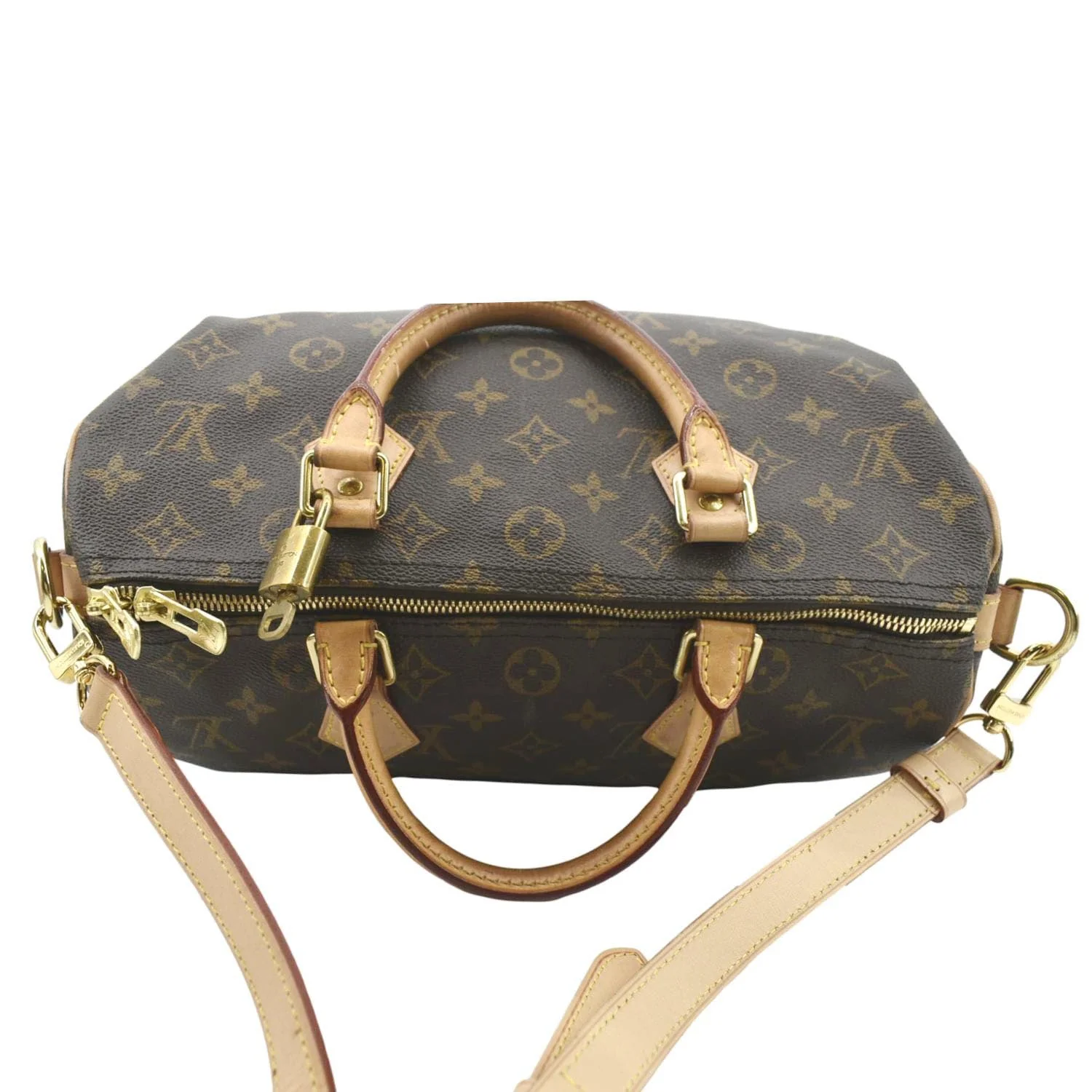 LOUIS VUITTON Speedy 30 Bandouliere Monogram Canvas Shoulder Bag Brown - Image 6