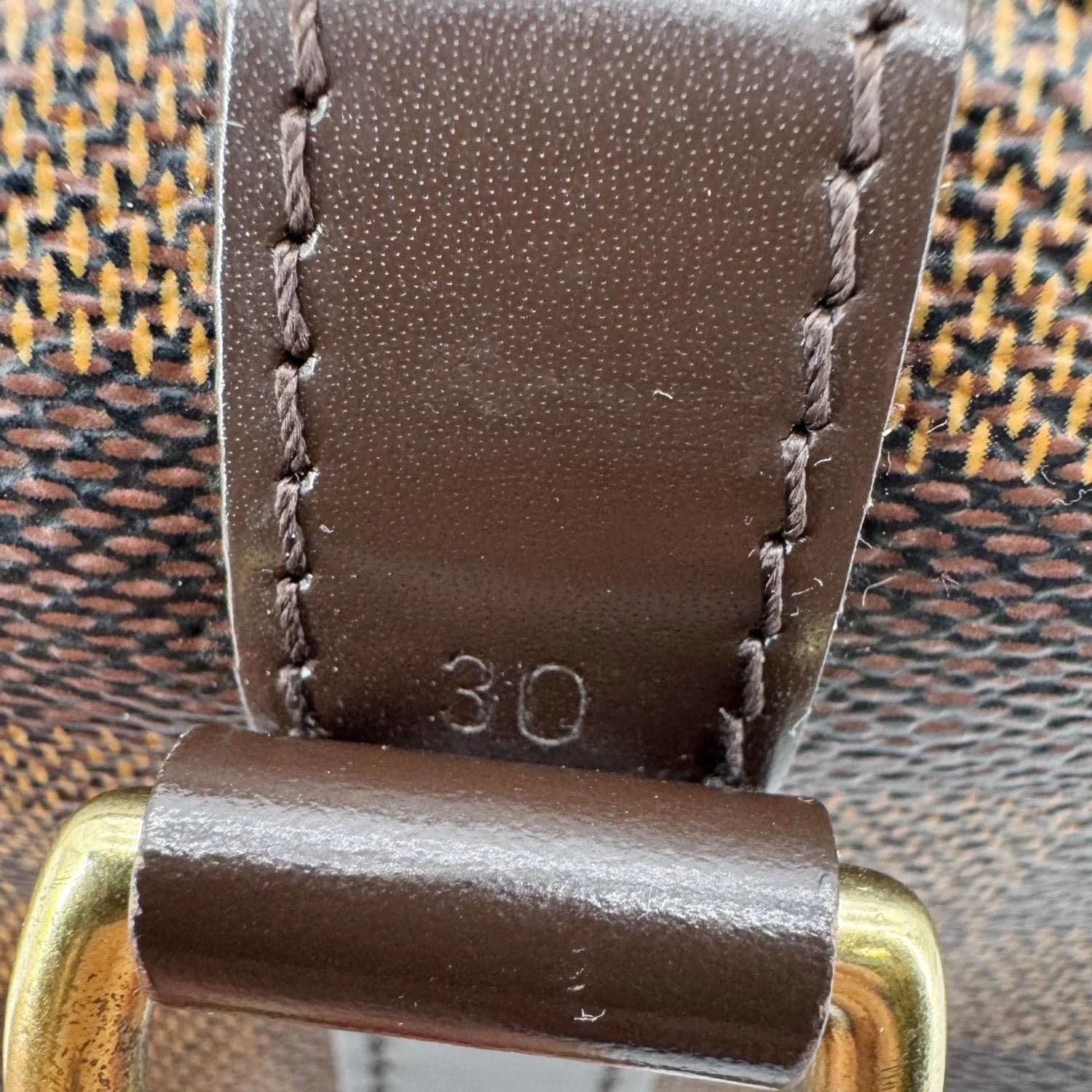 LOUIS VUITTON Speedy 30 Bandouliere Damier Ebene Shoulder Bag Brown - Image 13
