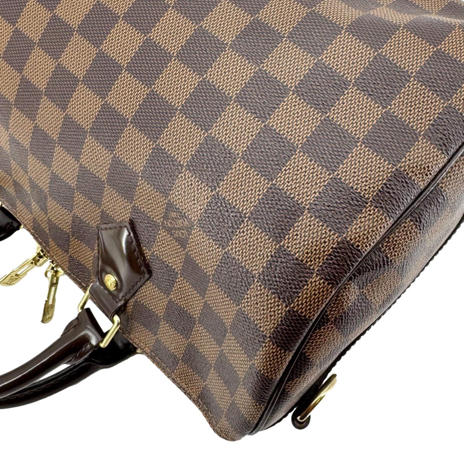LOUIS VUITTON Speedy 30 Bandouliere Damier Ebene Shoulder Bag Brown - Image 6