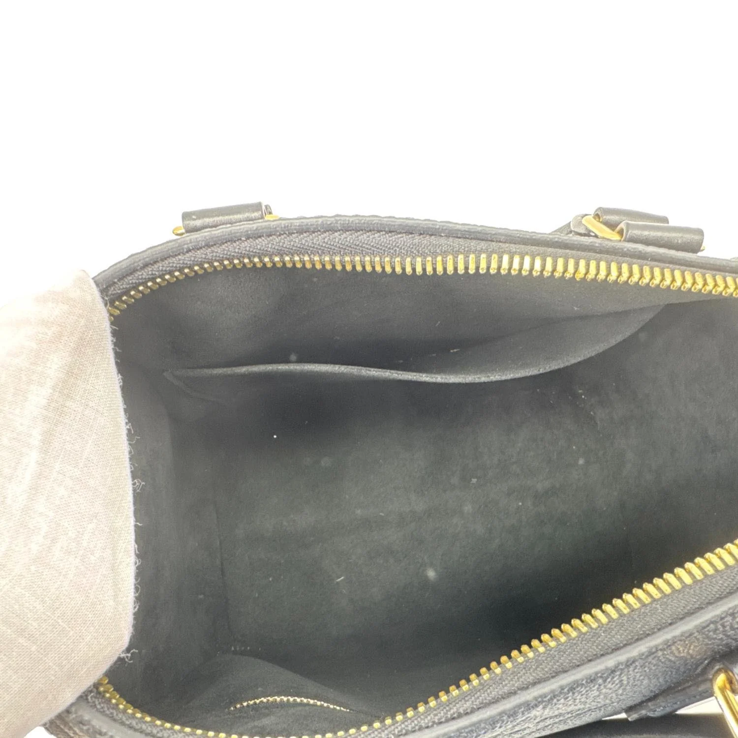 LOUIS VUITTON Speedy 25 Bandouliere Empreinte Leather Shoulder Bag Black - Image 14