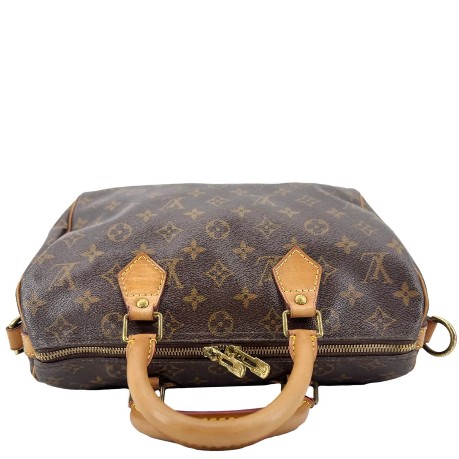 LOUIS VUITTON Speedy 30 Bandouliere Monogram Canvas Crossbody Bag Brown - Image 4