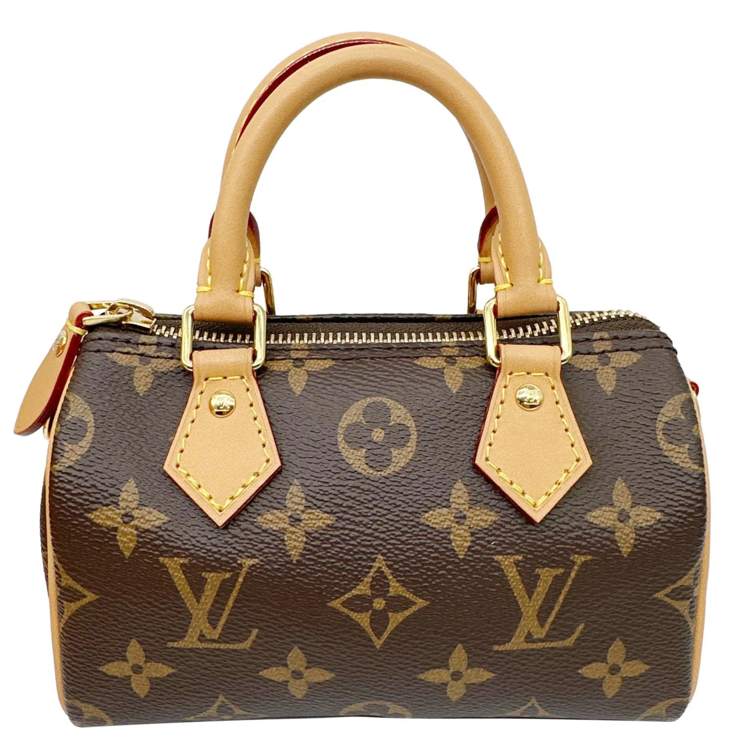 LOUIS VUITTON Nano Speedy Bandouliere Monogram Canvas Crossbody Bag Brown - Image 4