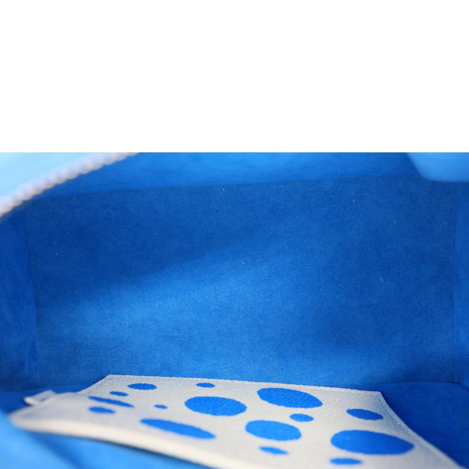 LOUIS VUITTON x Yayoi Kusama Speedy 20 Bandouliere Empreinte Infinity Dots Crossbody Bag Blue - Image 11