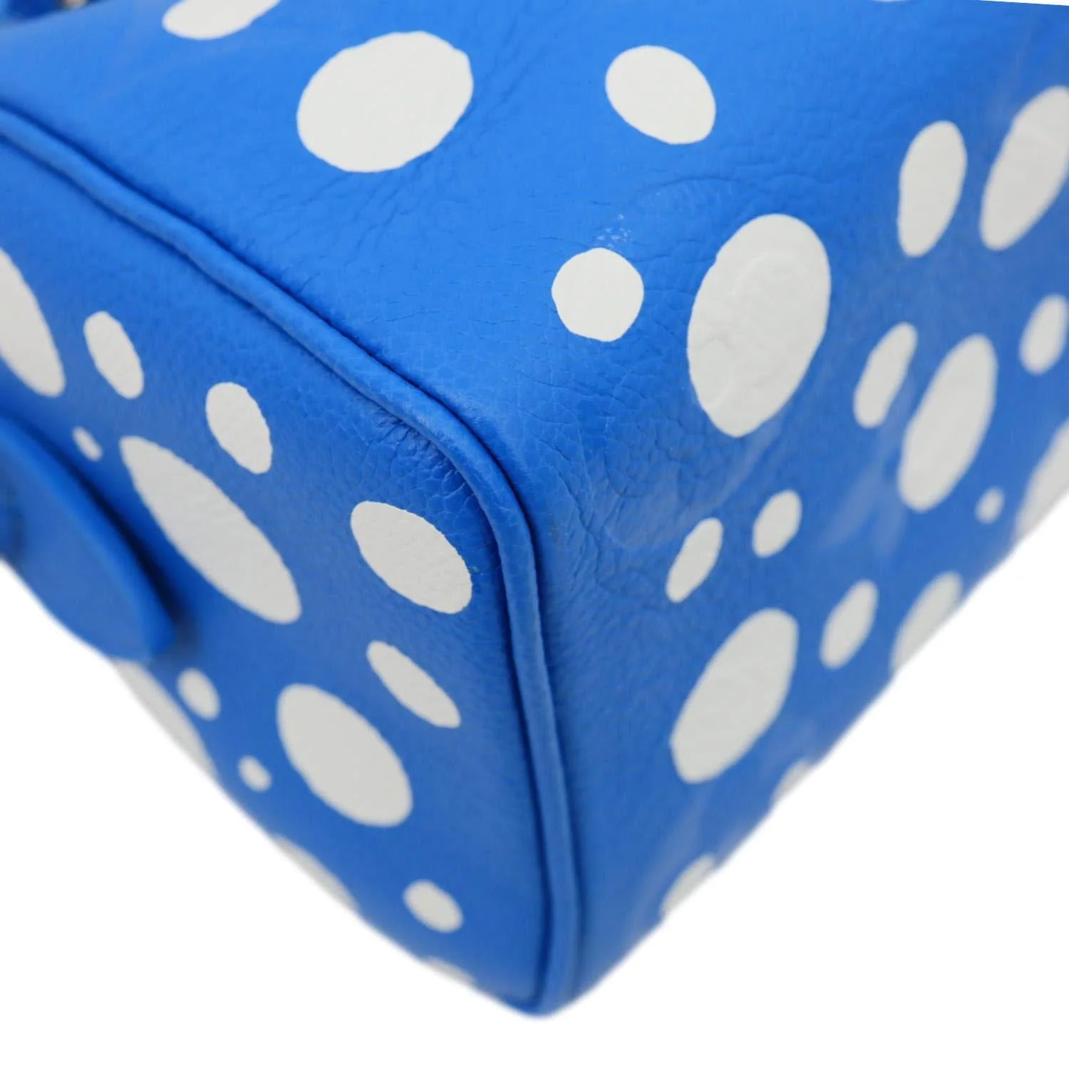 LOUIS VUITTON x Yayoi Kusama Speedy 20 Bandouliere Empreinte Infinity Dots Crossbody Bag Blue - Image 9