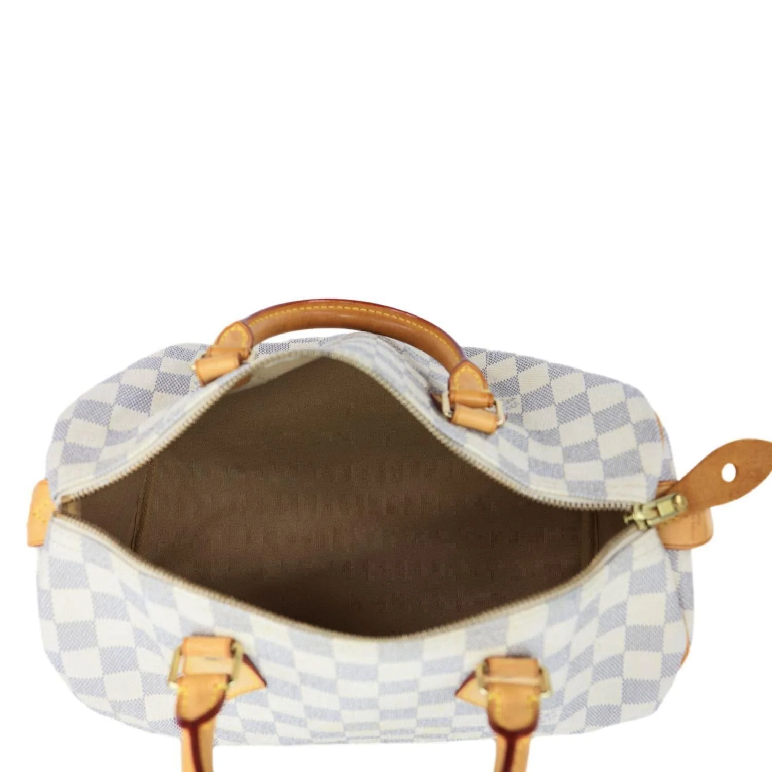 LOUIS VUITTON Speedy 30 Damier Azur Satchel Bag White - Image 14