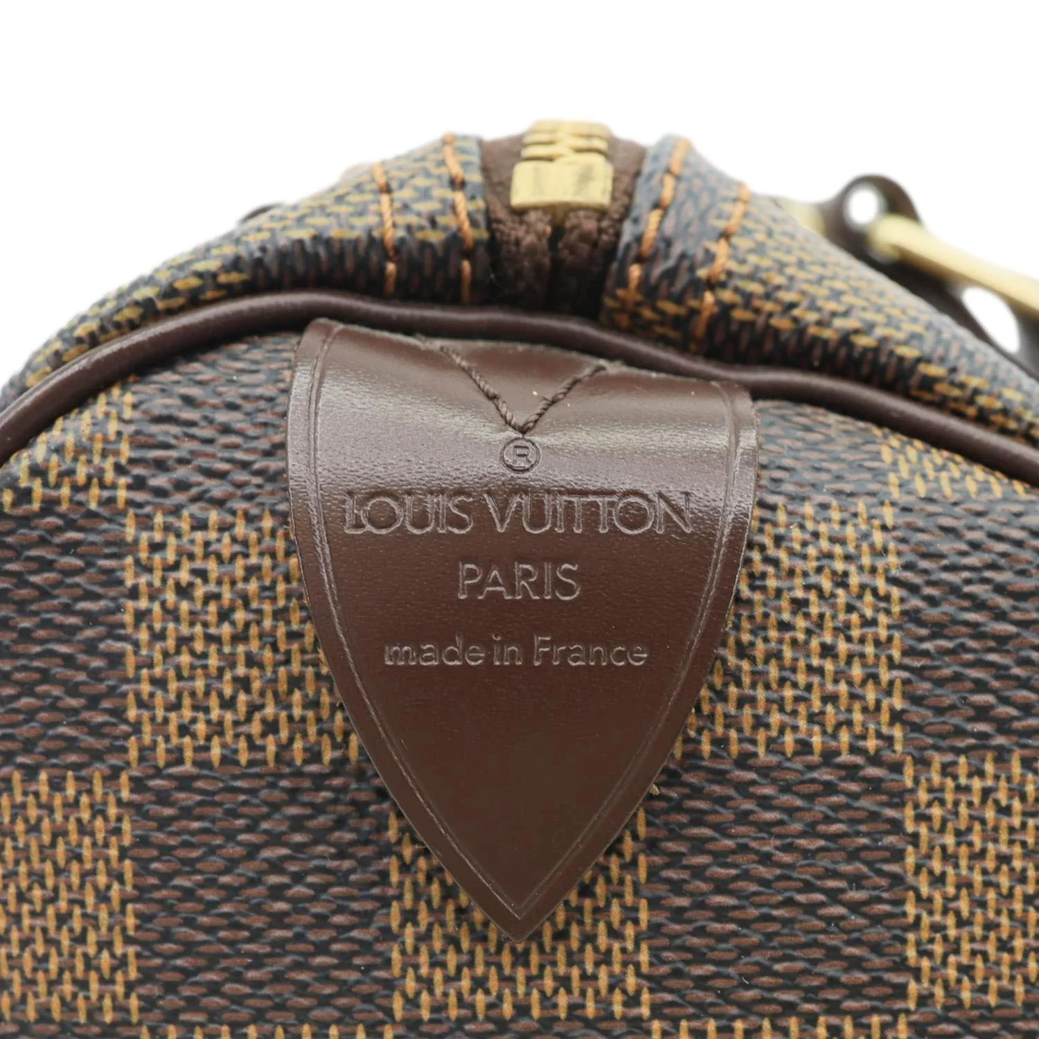 LOUIS VUITTON Speedy 25 Damier Ebene Satchel Bag Brown - Image 10