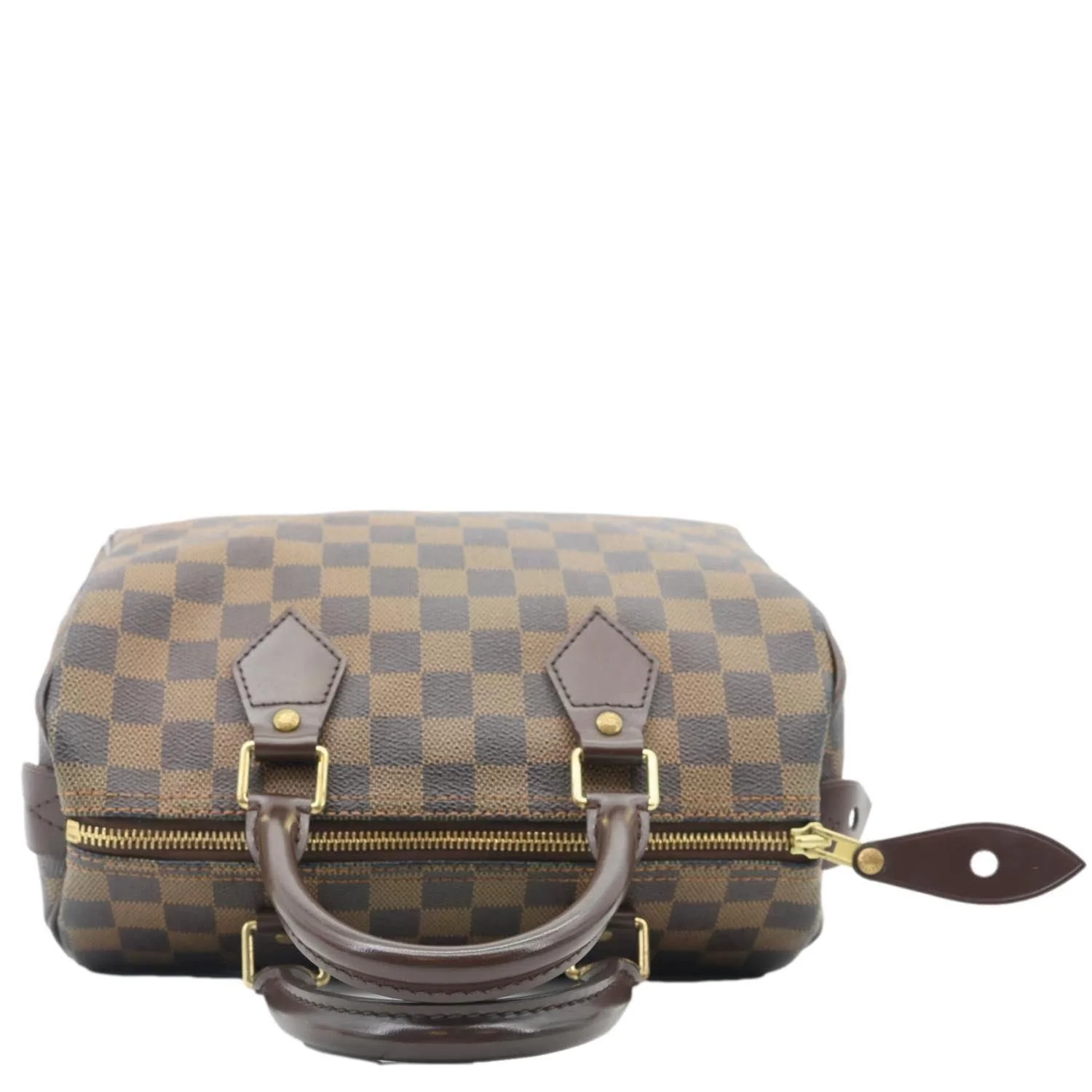 LOUIS VUITTON Speedy 25 Damier Ebene Satchel Bag Brown - Image 4