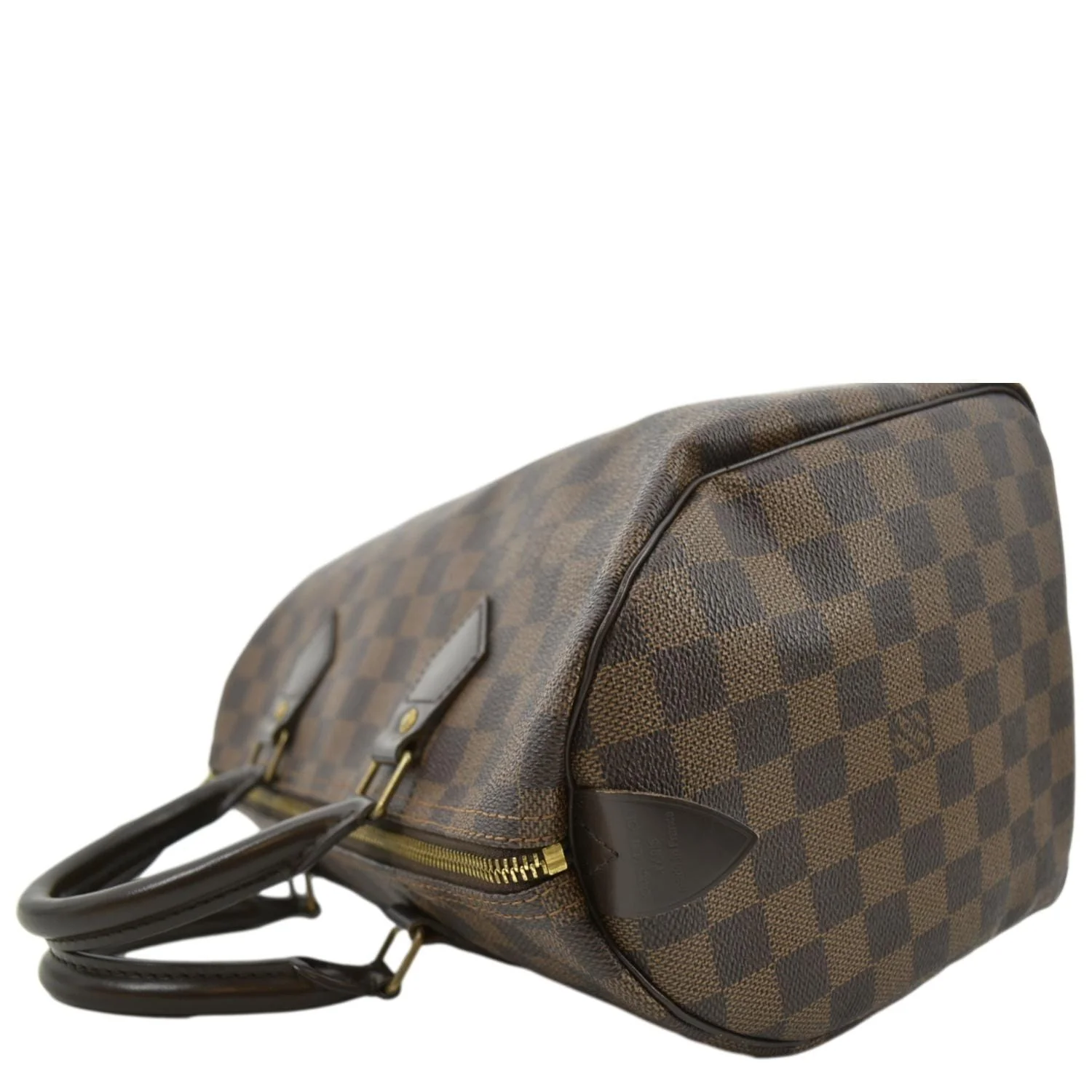 LOUIS VUITTON Speedy 25 Damier Ebene Satchel Bag Brown - Image 6