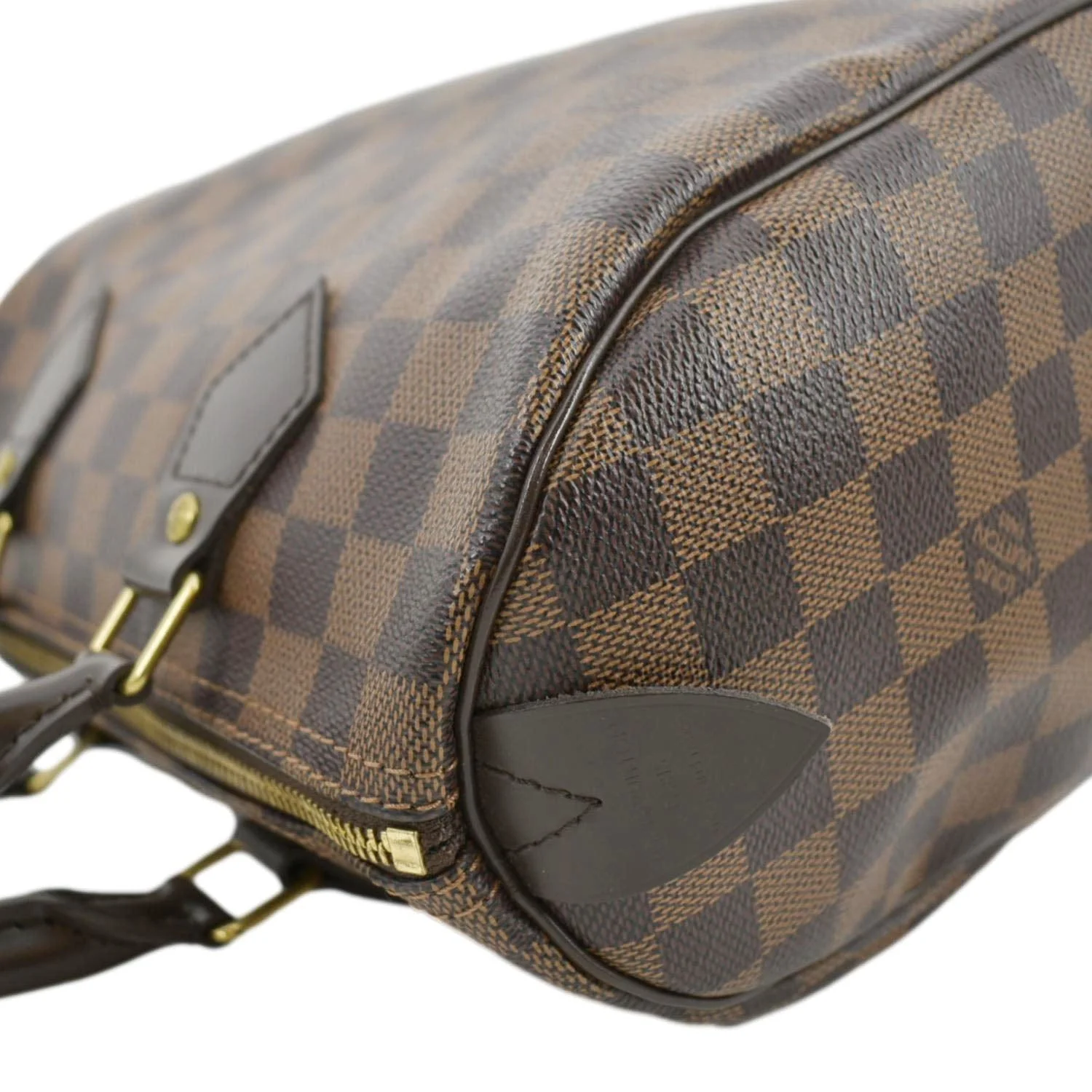 LOUIS VUITTON Speedy 25 Damier Ebene Satchel Bag Brown - Image 5