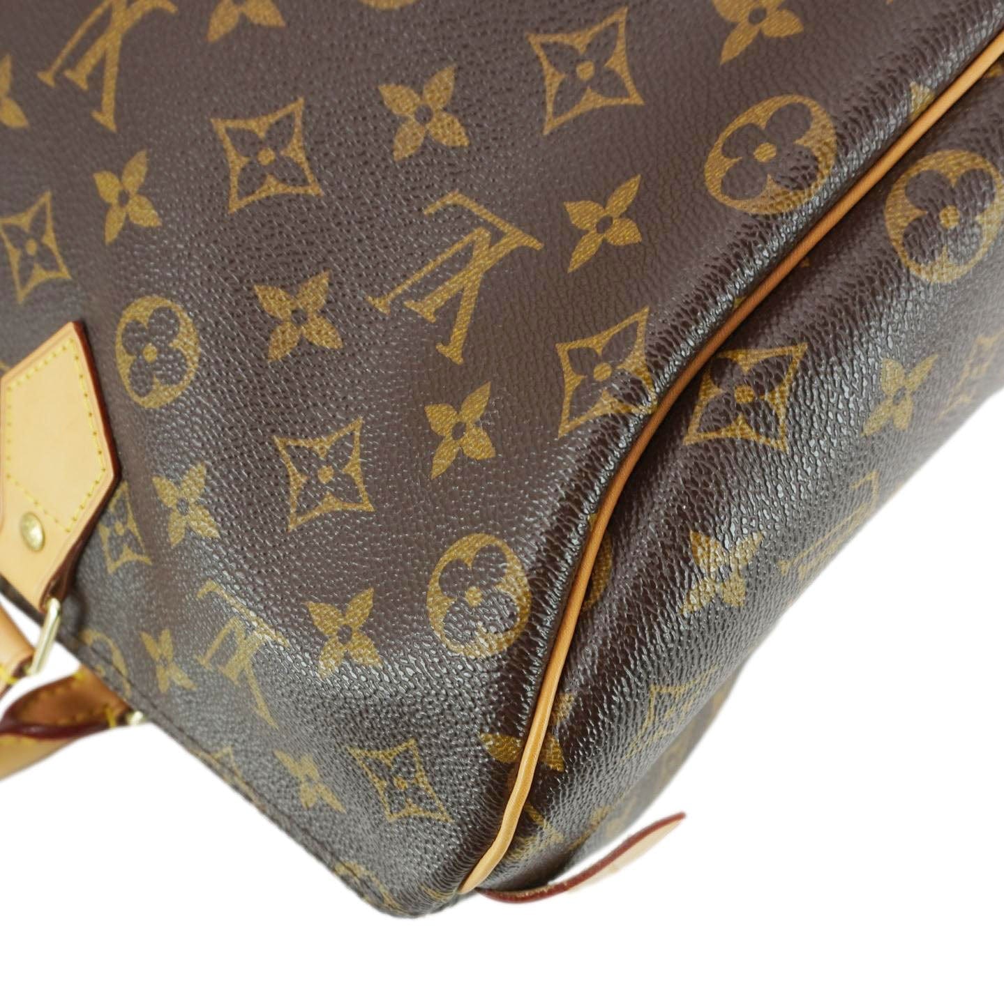LOUIS VUITTON Speedy 30 Monogram Canvas Satchel Bag Brown - Image 10