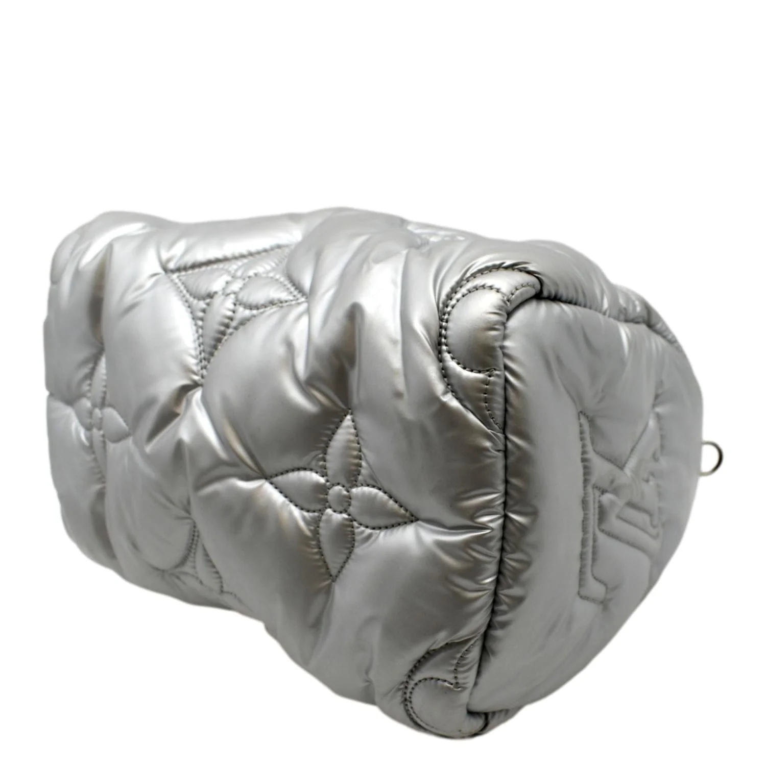 LOUIS VUITTON Speedy Bandouliere 25 Econyl Nylon Pillow Shoulder Bag Silver - Image 10