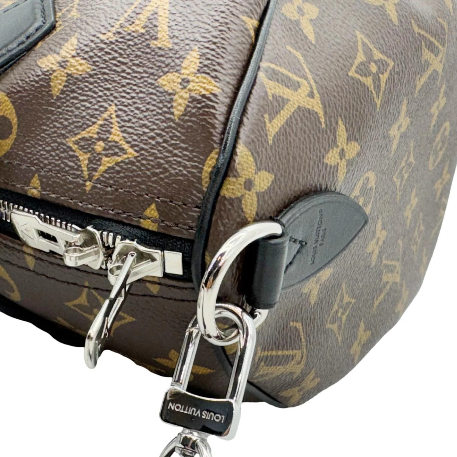 LOUIS VUITTON Speedy Soft 30 Dark Monogram Canvas Shoulder Bag Brown - Image 6