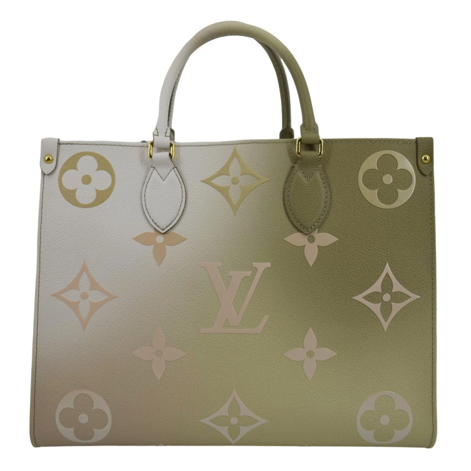 LOUIS VUITTON Onthego Spring City Giant Monogram Leather Shoulder Bag Bicolor - Image 4