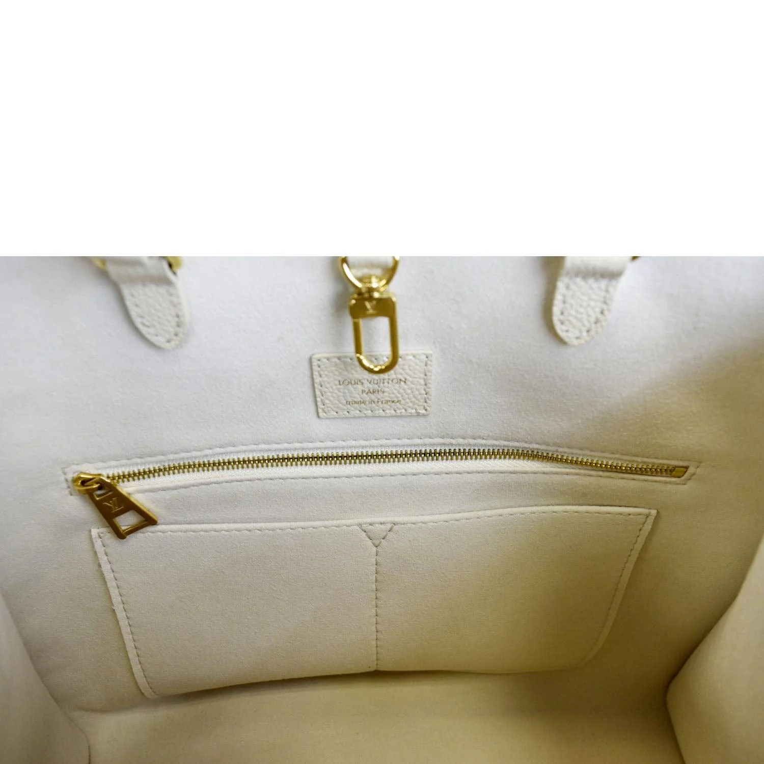 LOUIS VUITTON Onthego Spring City MM Monogram Empreinte Leather Shoulder Bag Cream - Image 14