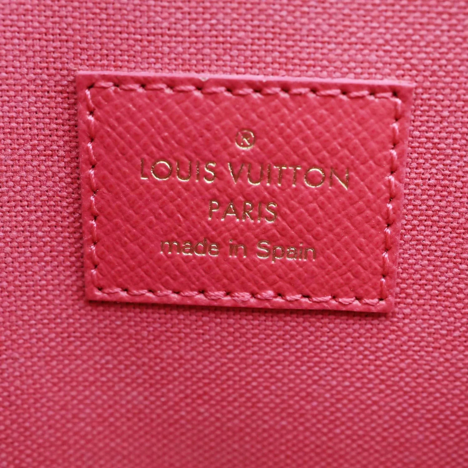 LOUIS VUITTON Studded Pochette Felicie Damier Azur Crossbody Bag Fuchsia - Image 15