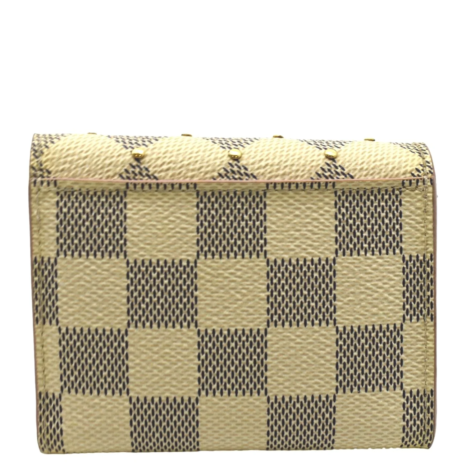 LOUIS VUITTON Studded Zoe Damier Azur Wallet White - Image 3