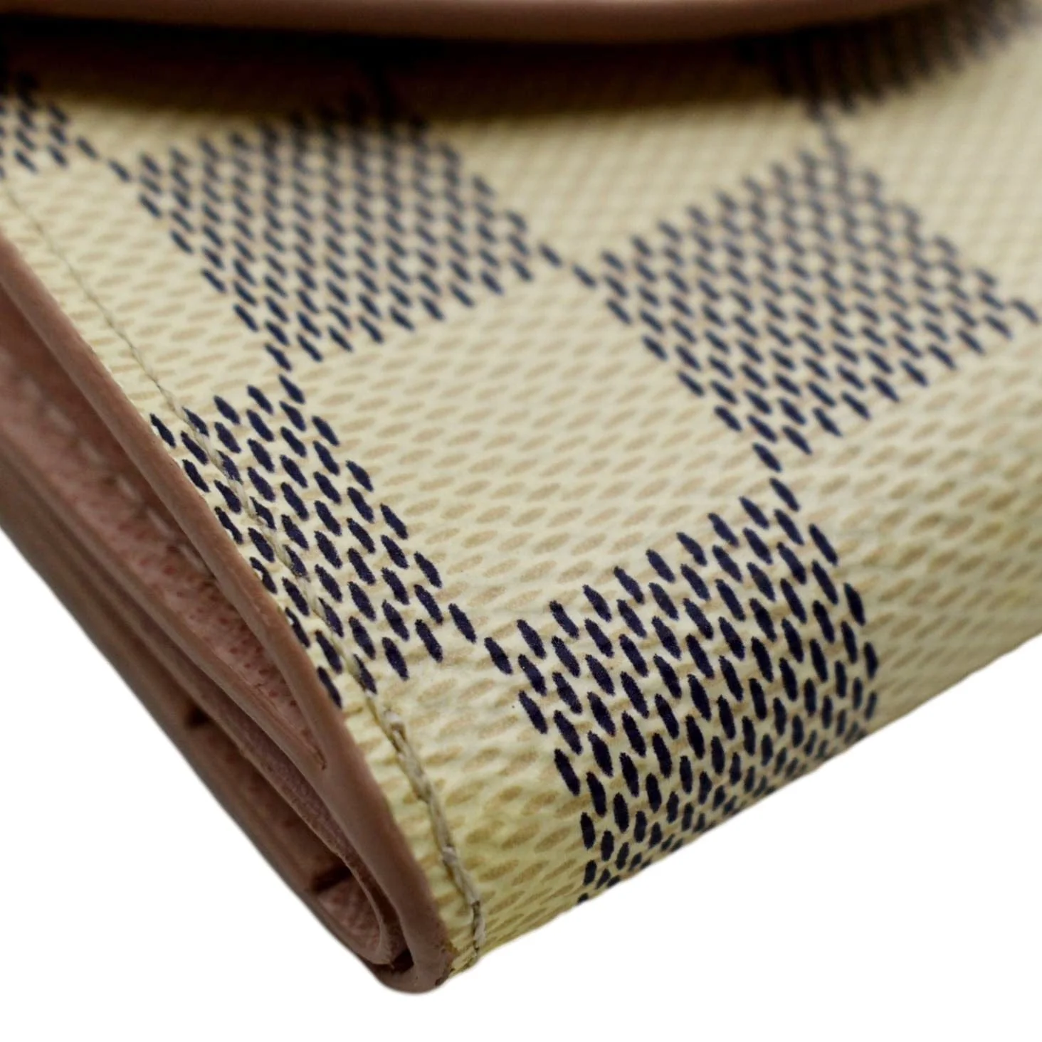 LOUIS VUITTON Studded Zoe Damier Azur Wallet White - Image 6