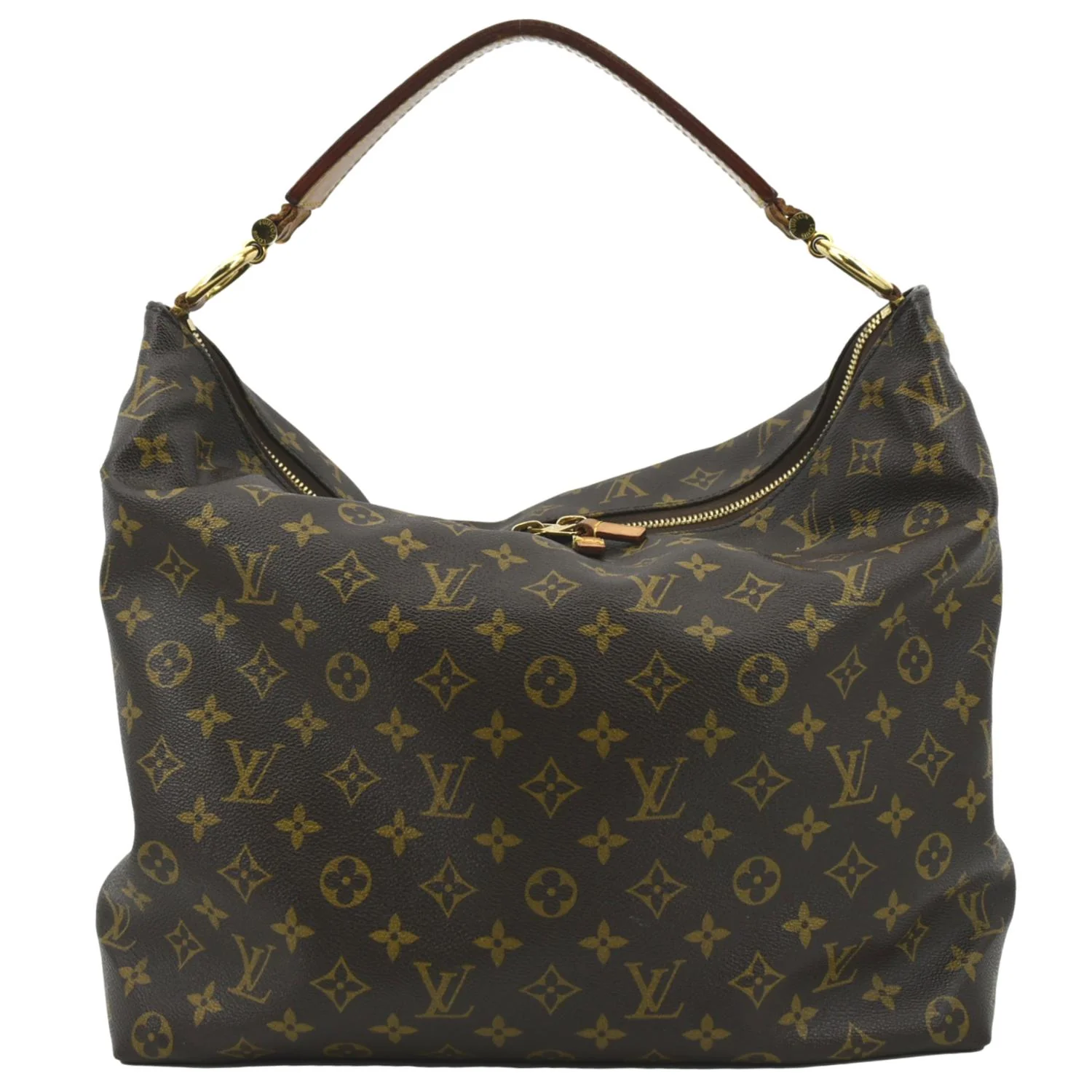 LOUIS VUITTON Sully MM Monogram Canvas Shoulder Bag Brown - Image 3