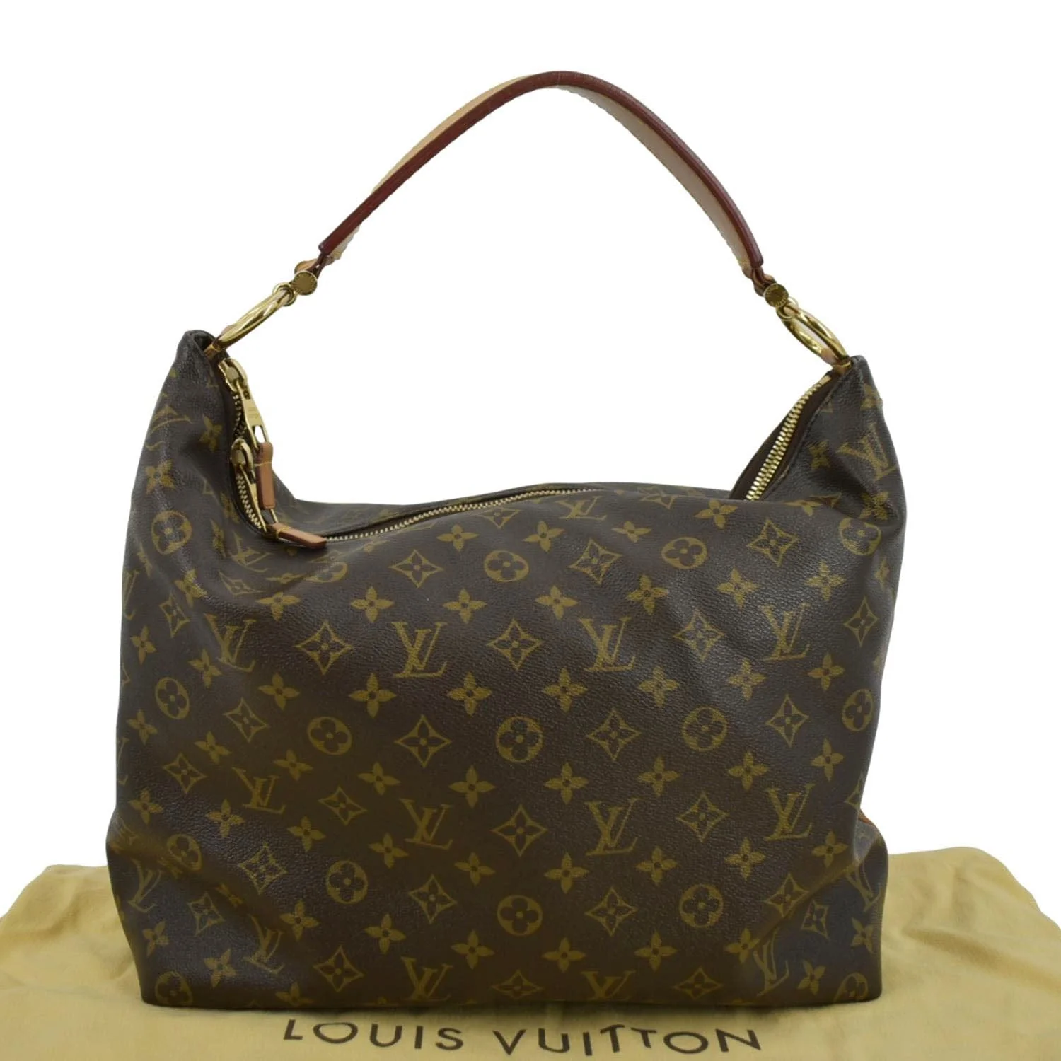 LOUIS VUITTON Sully MM Monogram Canvas Shoulder Bag Brown - Image 3