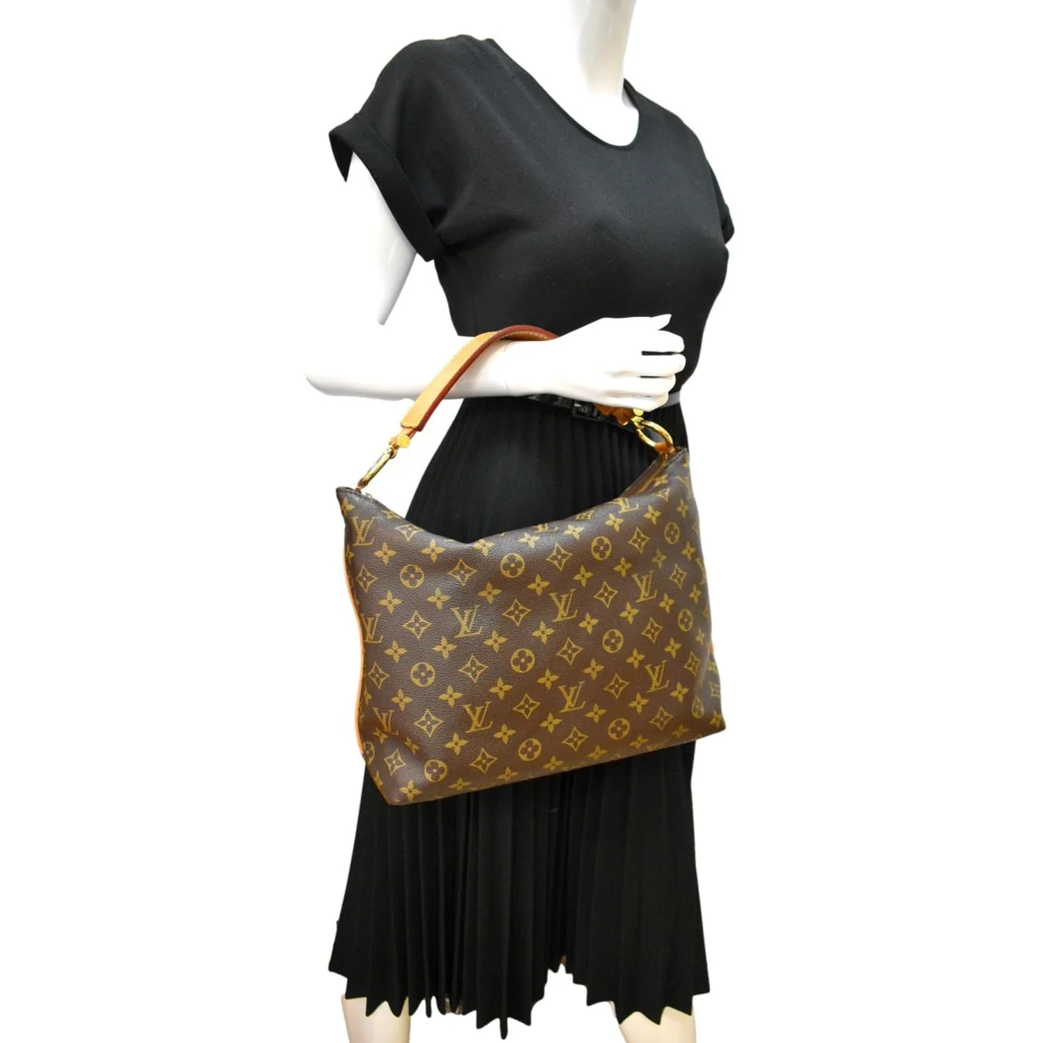 LOUIS VUITTON Sully PM Monogram Canvas Shoulder Bag Brown - Image 2
