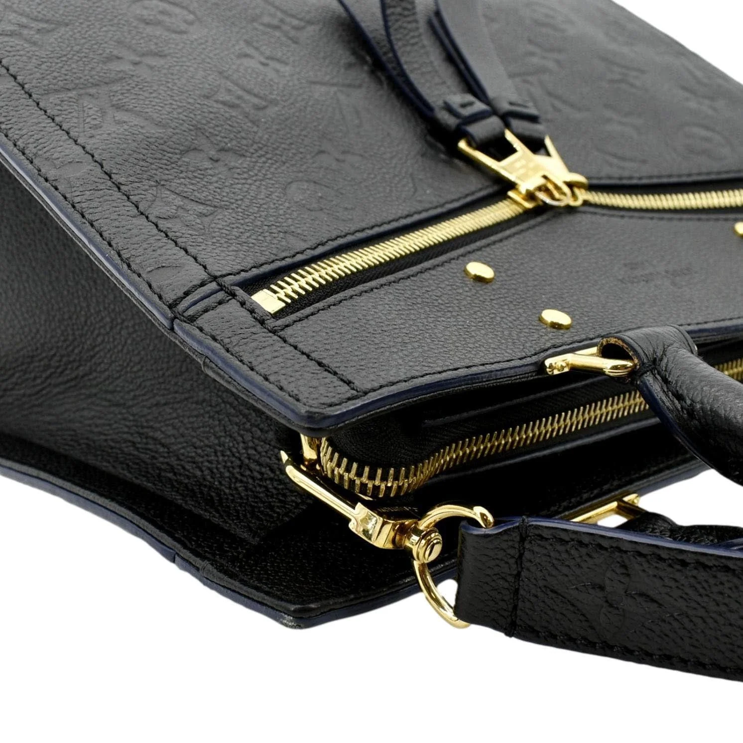 LOUIS VUITTON Sully PM Monogram Empreinte Leather Shoulder Bag Black - Image 6