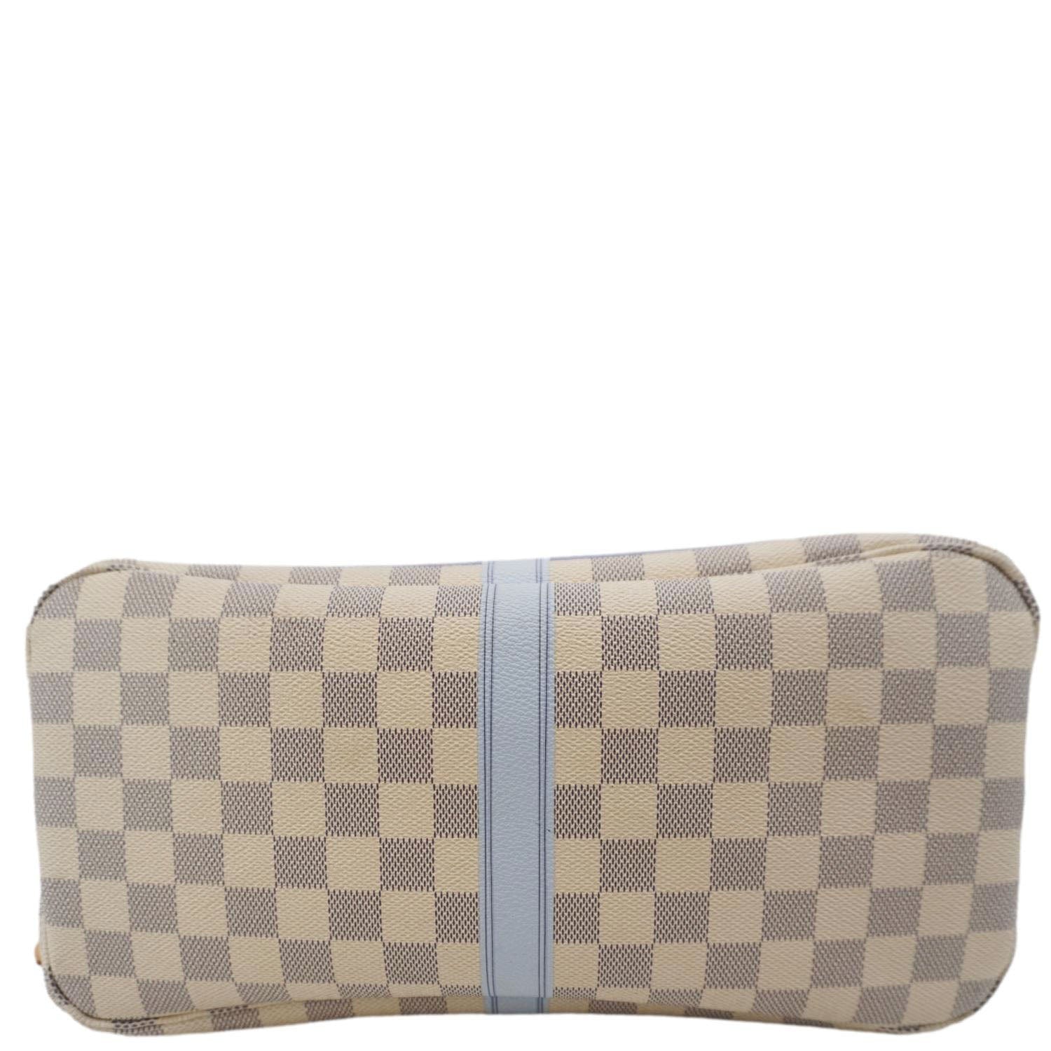 LOUIS VUITTON Neverfull Summer Trunk Damier Azur Shoulder Bag White - Image 10