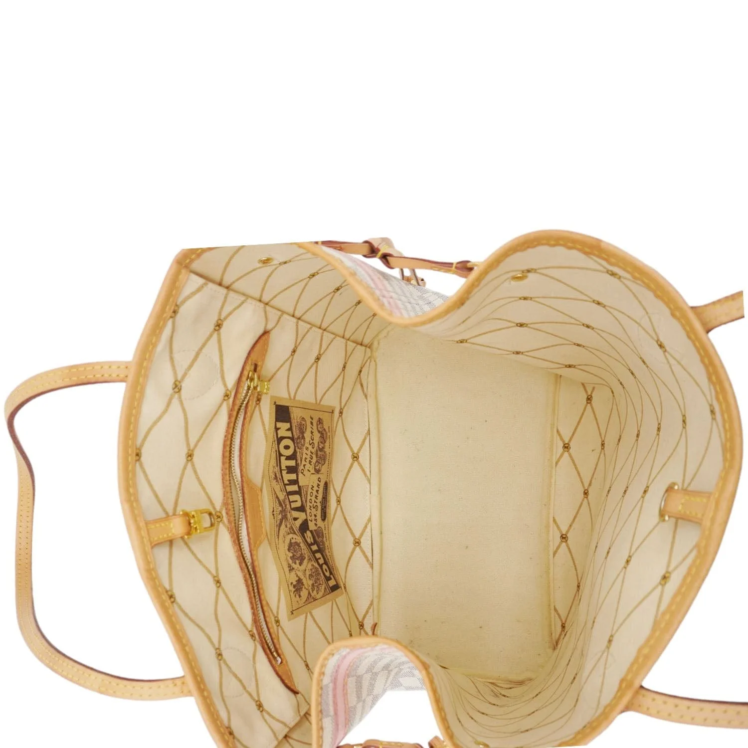 LOUIS VUITTON Neverfull Summer Trunk Damier Azur Shoulder Bag White - Image 13