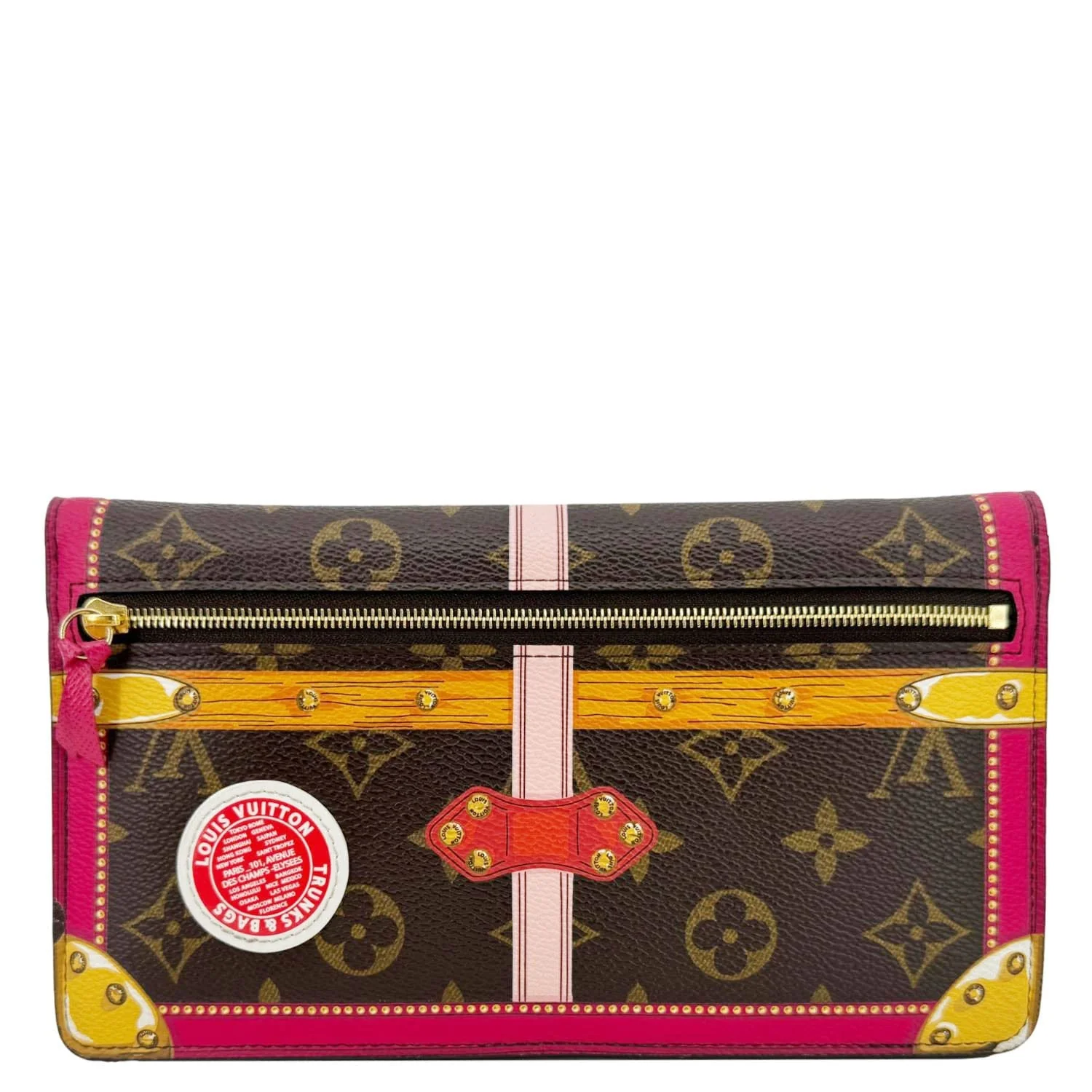 LOUIS VUITTON Summer Trunks Pochette Weekend Monogram Canvas Shoulder Bag Brown - Image 4
