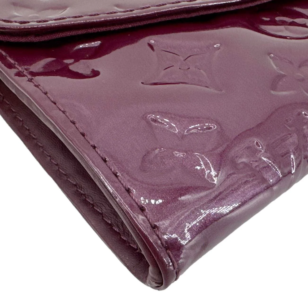 LOUIS VUITTON Sunset Boulevard Monogram Vernis Shoulder Bag Dark Purple - Image 8
