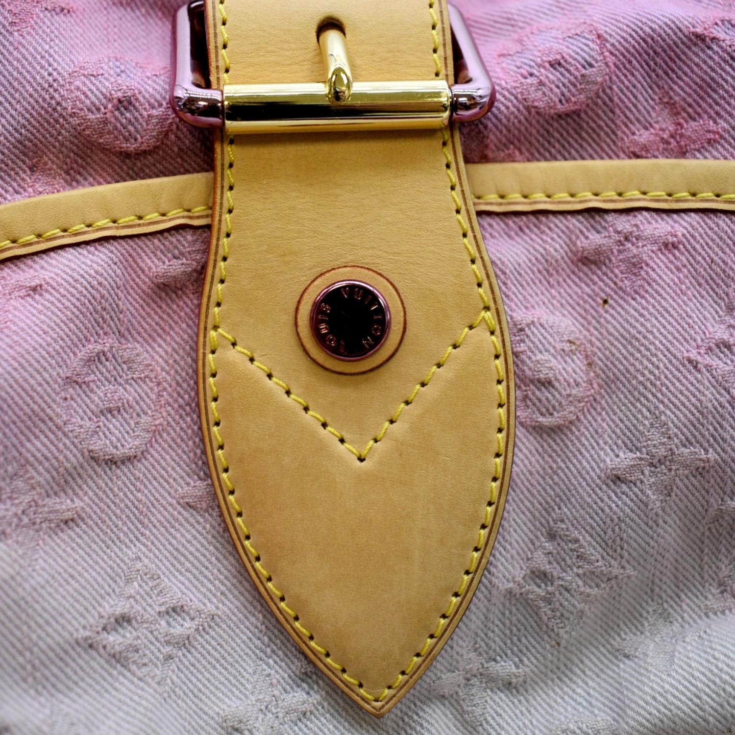 LOUIS VUITTON Sunshine Monogram Denim Canvas Shoulder Bag Rose - Image 10