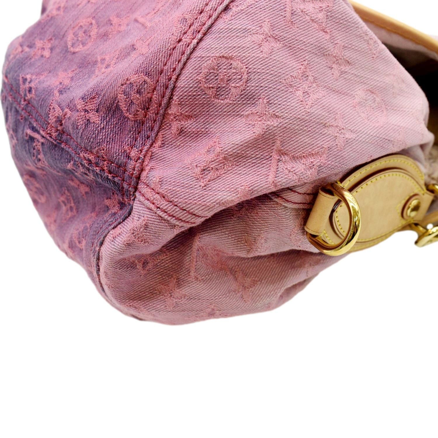 LOUIS VUITTON Sunshine Monogram Denim Canvas Shoulder Bag Rose - Image 7