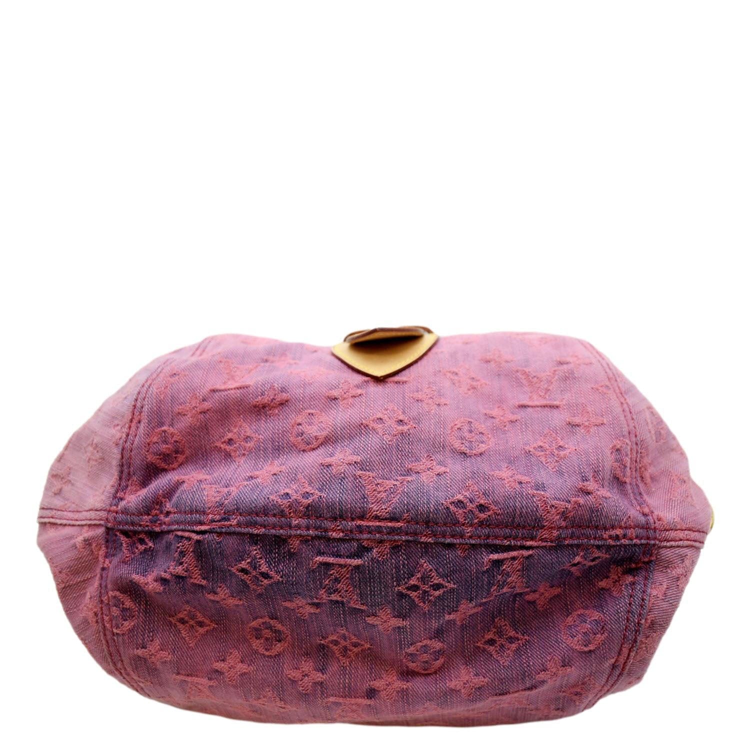 LOUIS VUITTON Sunshine Monogram Denim Canvas Shoulder Bag Rose - Image 9