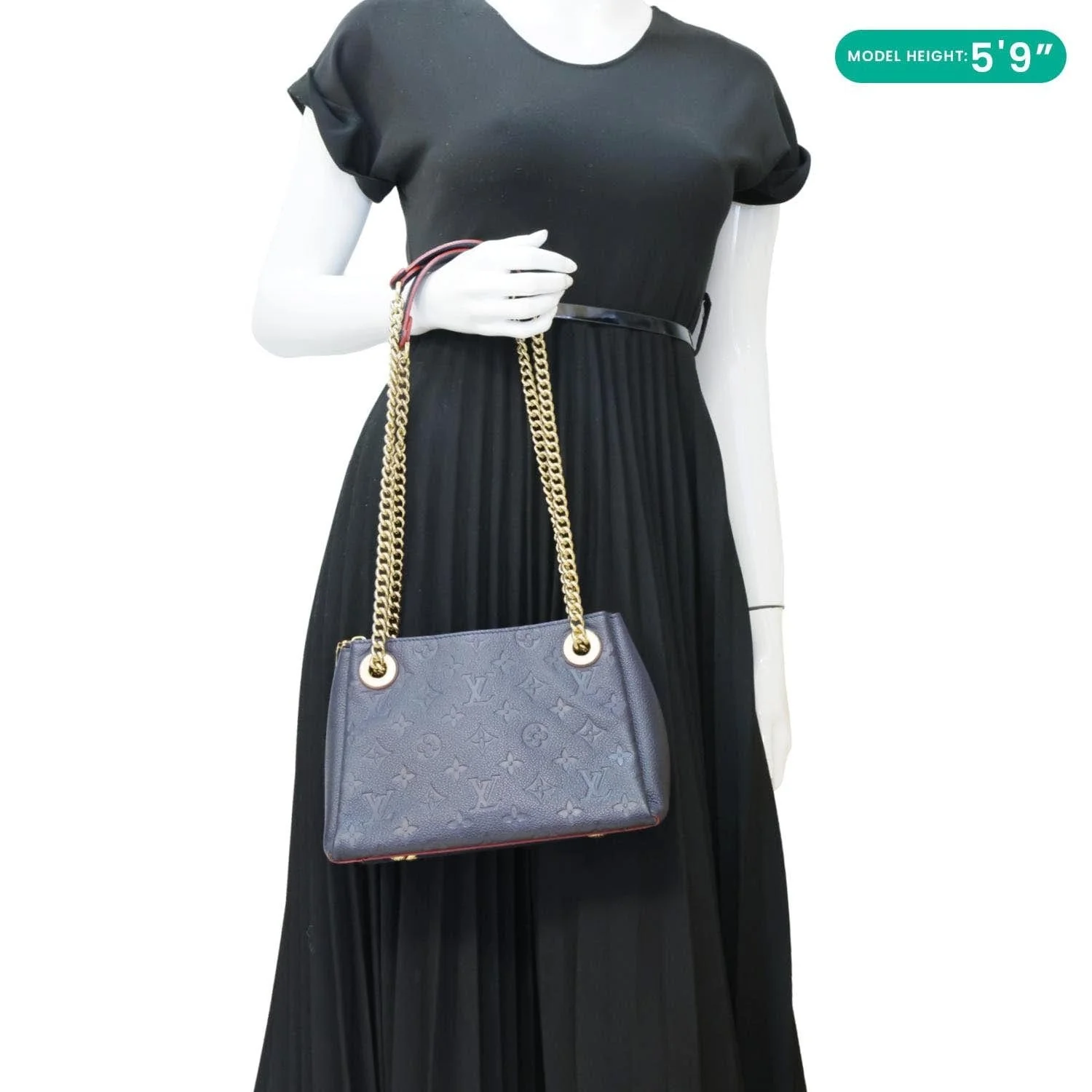 LOUIS VUITTON Surene BB Empreinte Leather Shoulder Bag Navy Blue - Image 2