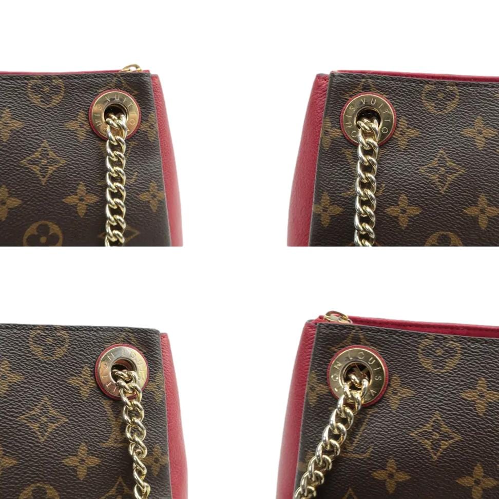 LOUIS VUITTON Surene BB Monogram Canvas Shoulder Bag Red - Image 6
