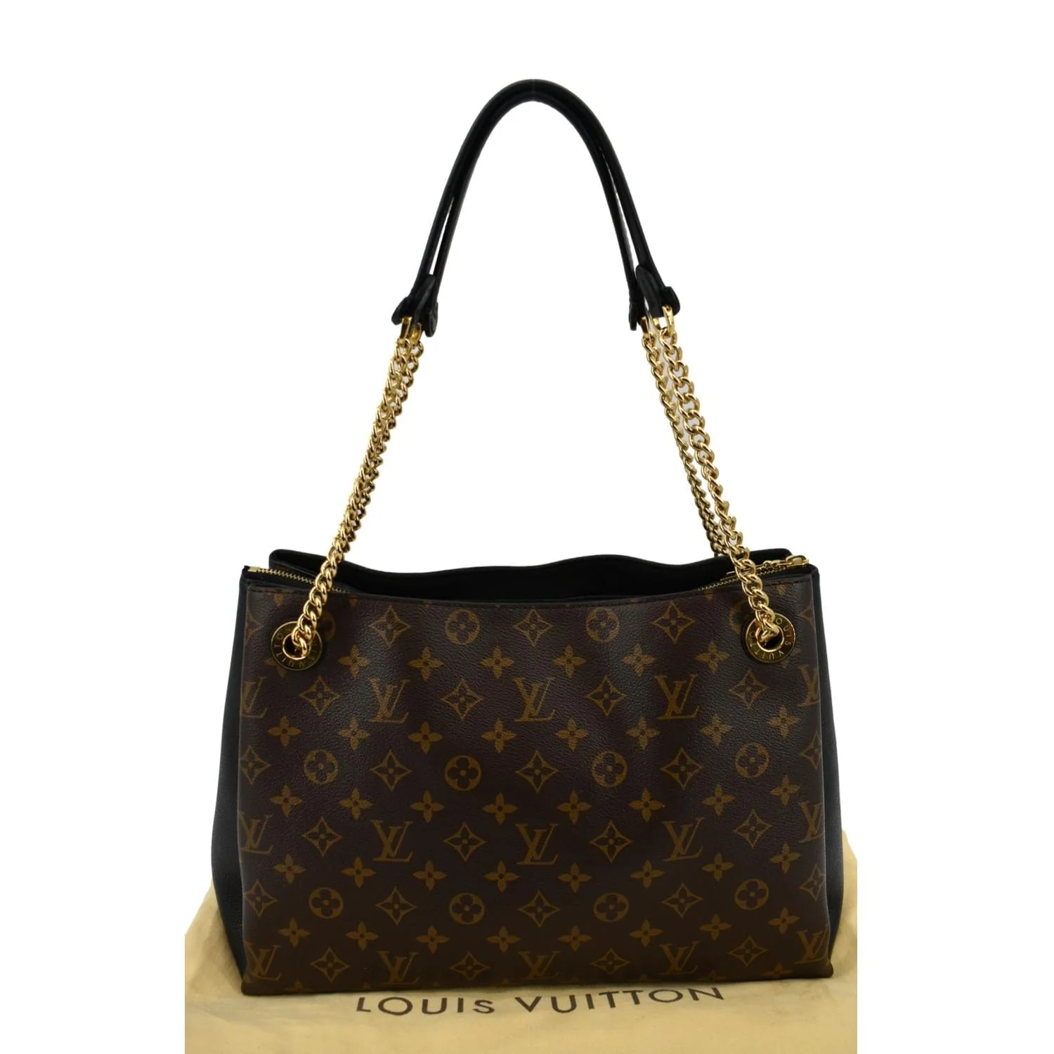 LOUIS VUITTON Surene MM Monogram Canvas Shoulder Bag Black - Image 3