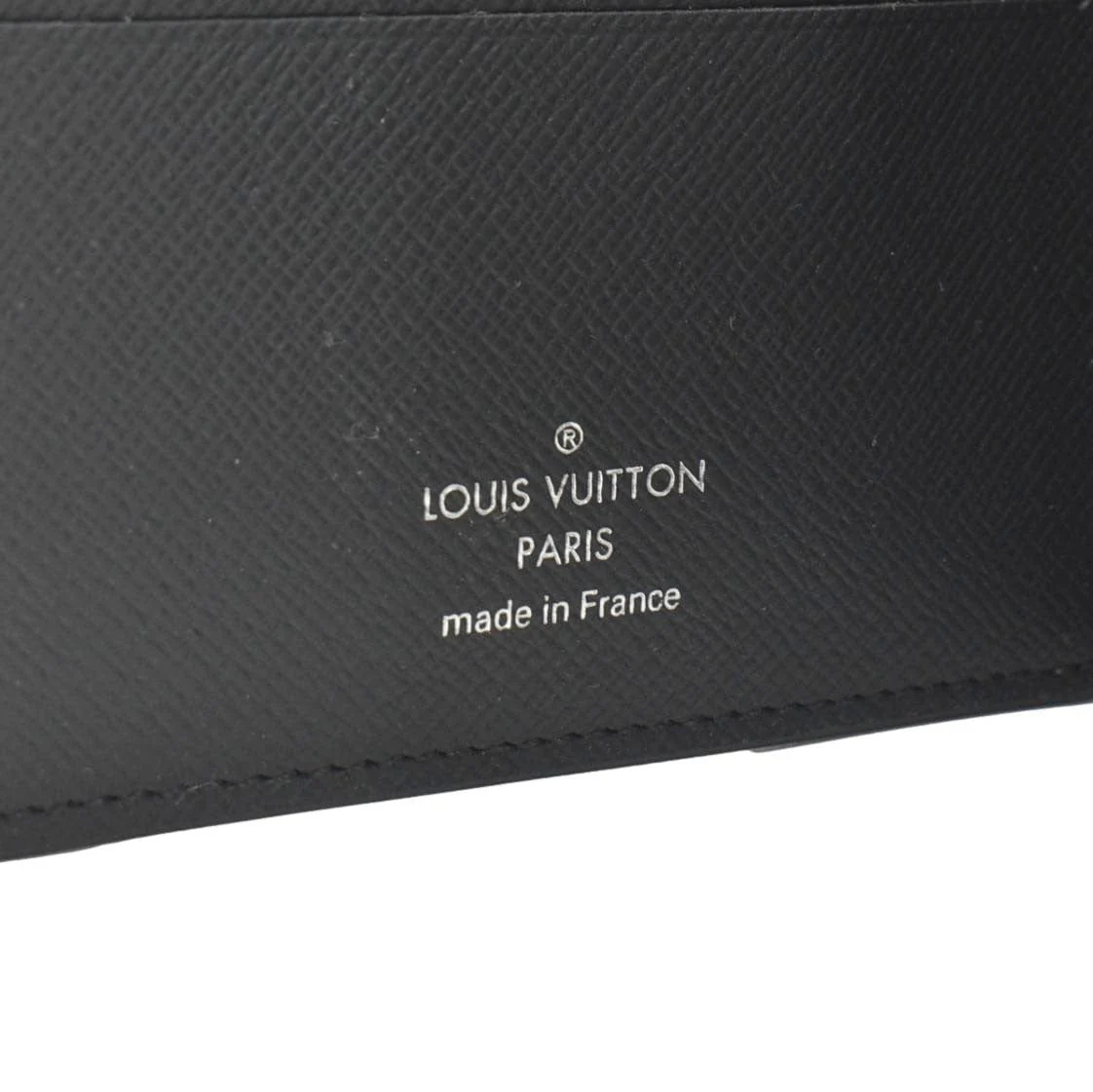 LOUIS VUITTON Taiga Leather Bifold Wallet Black - Image 11