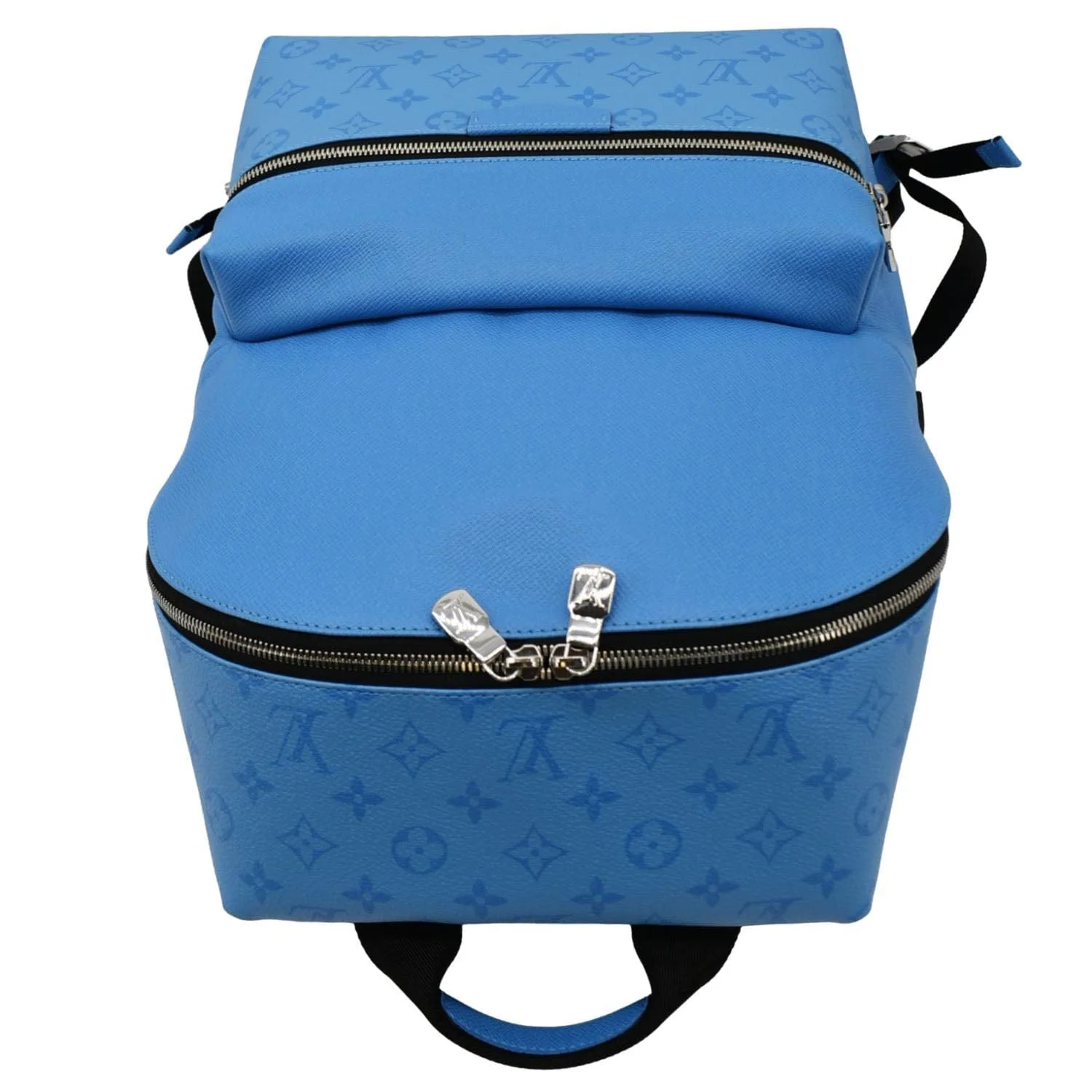 LOUIS VUITTON Discovery PM Monogram Taigarama Leather Backpack Blue - Image 5