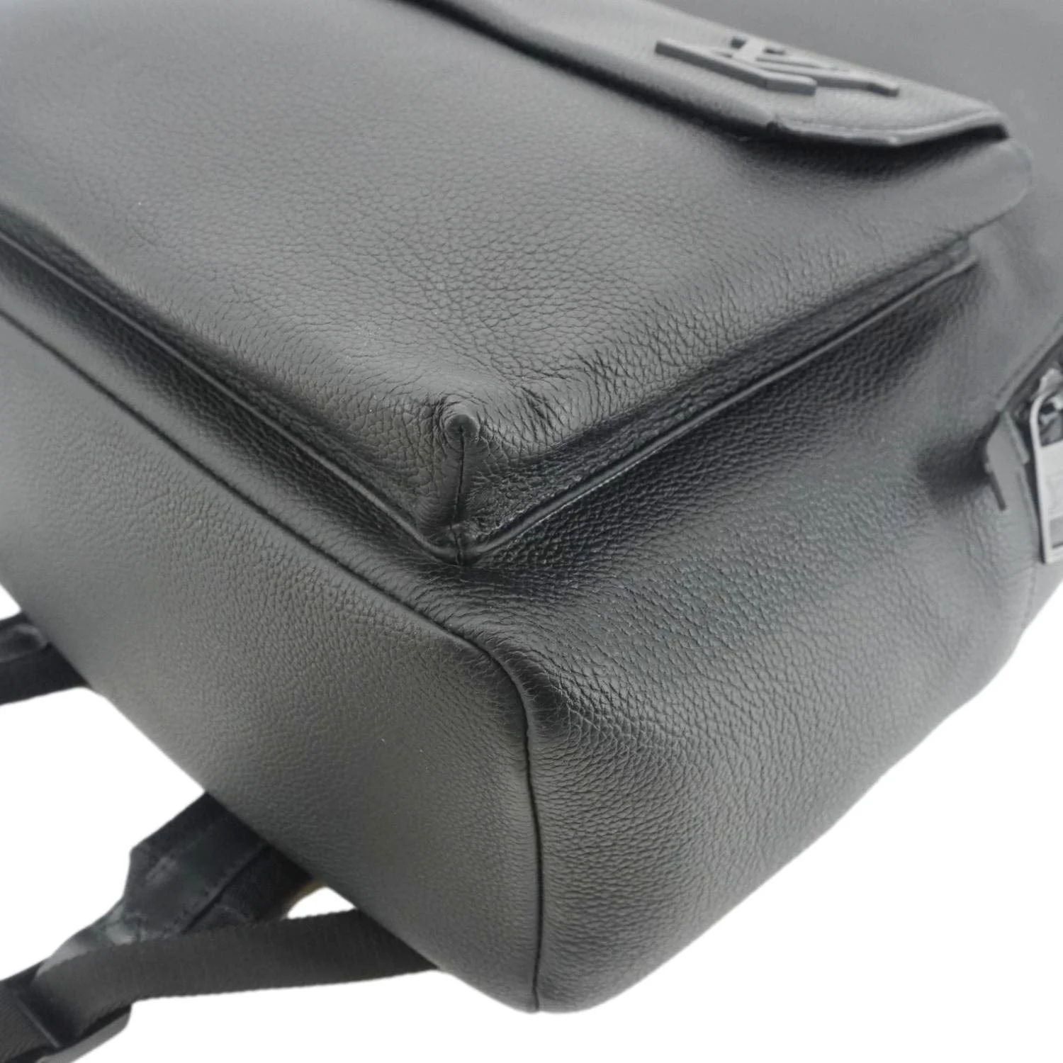 LOUIS VUITTON Takeoff Aerogram Grained Calf Leather Backpack Black - Image 7
