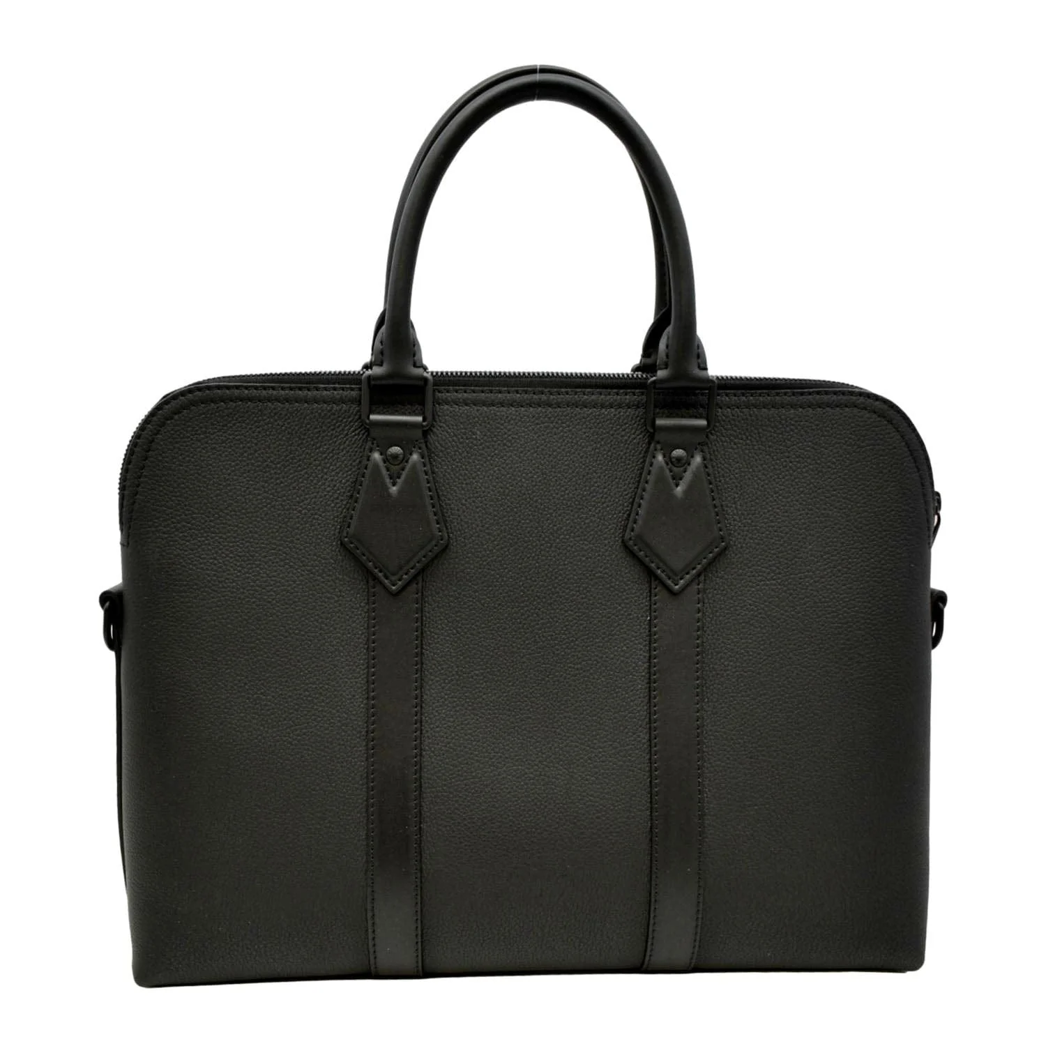 LOUIS VUITTON Takeoff Aerogram Grained Calf Leather Briefcase Black - Image 4