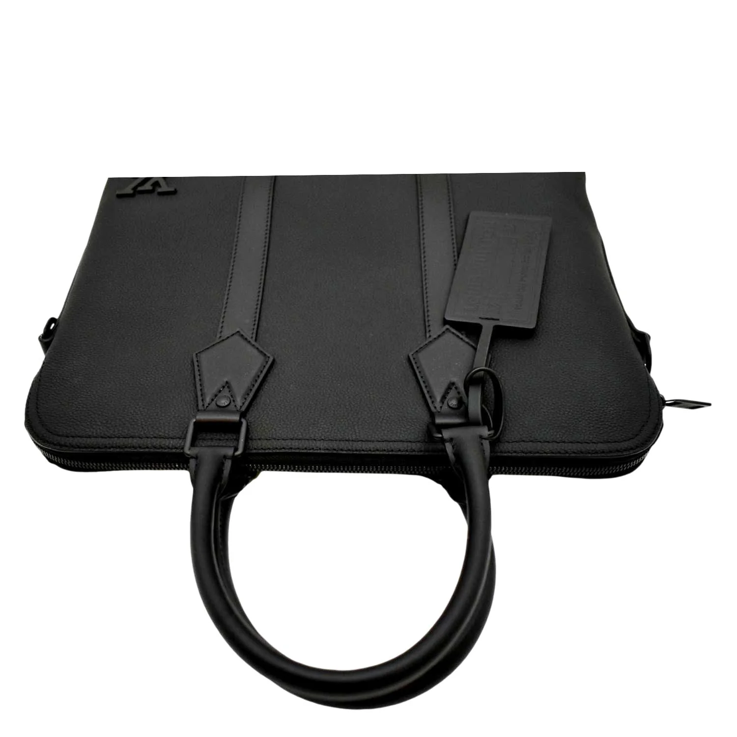 LOUIS VUITTON Takeoff Aerogram Grained Calf Leather Briefcase Black - Image 5