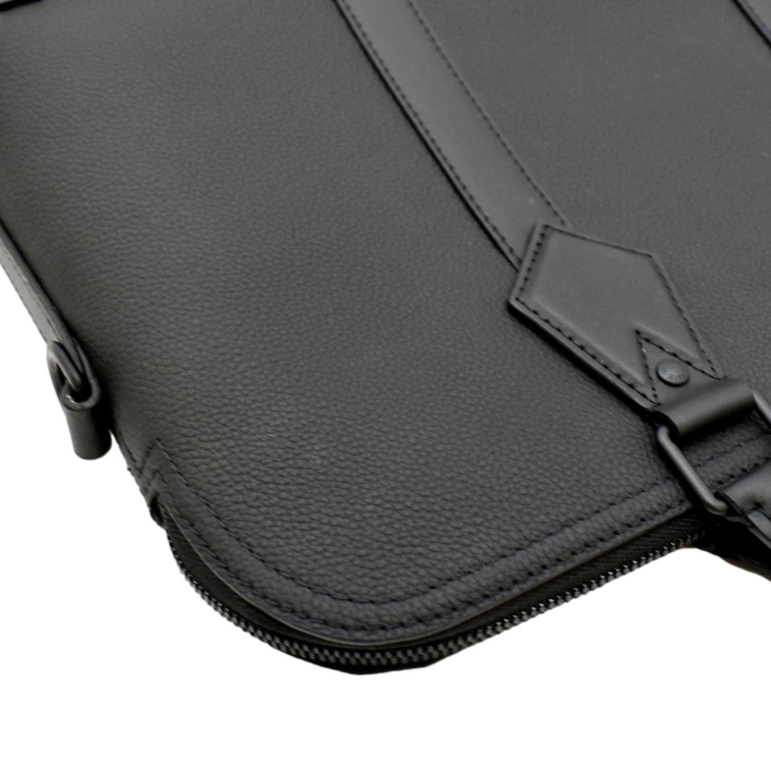 LOUIS VUITTON Takeoff Aerogram Grained Calf Leather Briefcase Black - Image 6