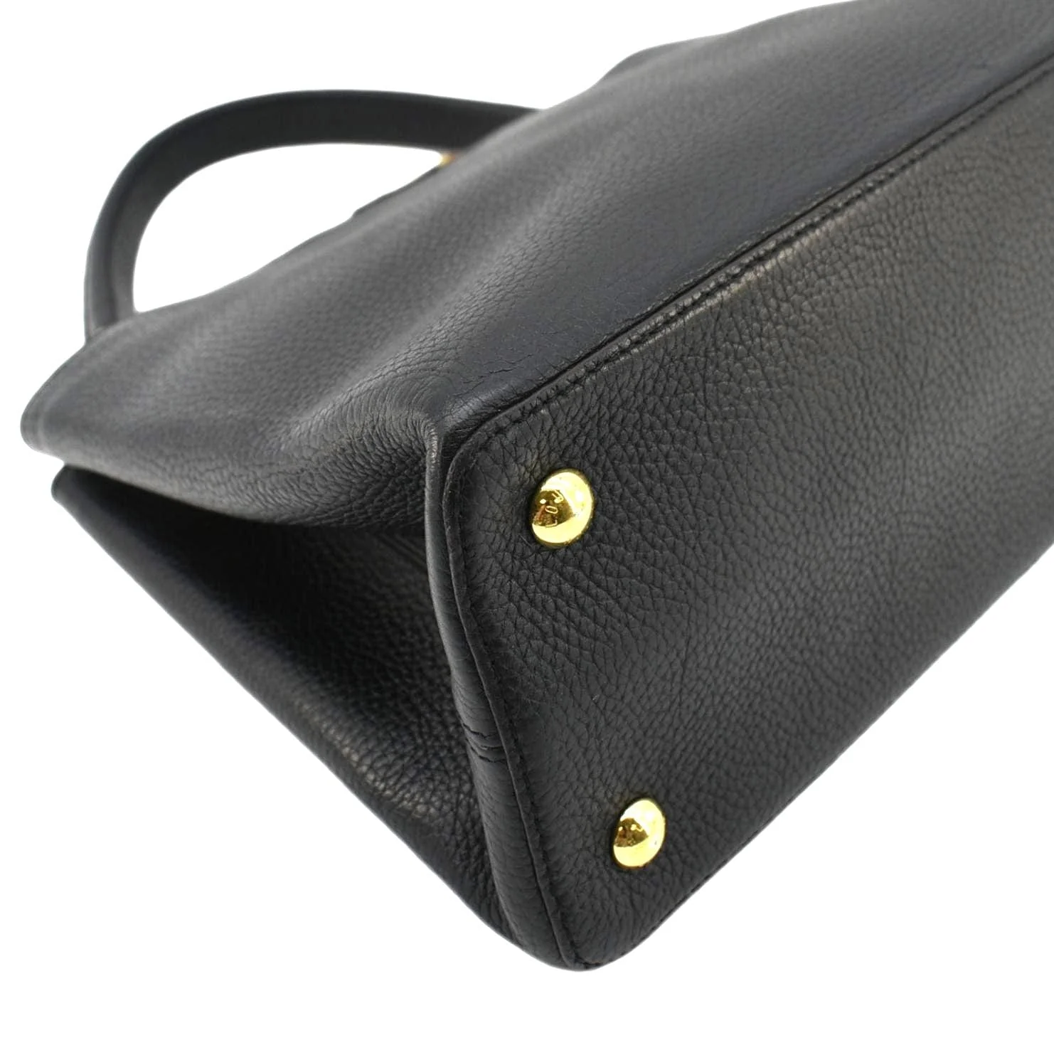 LOUIS VUITTON Capucines Taurillon Leather Shoulder Bag Black - Image 7