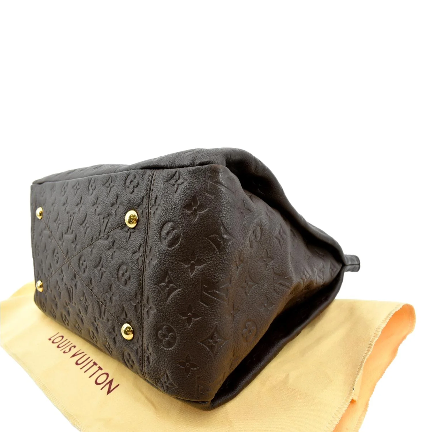 LOUIS VUITTON Artsy MM Monogram Empreinte Leather Shoulder Bag Terre - Image 8