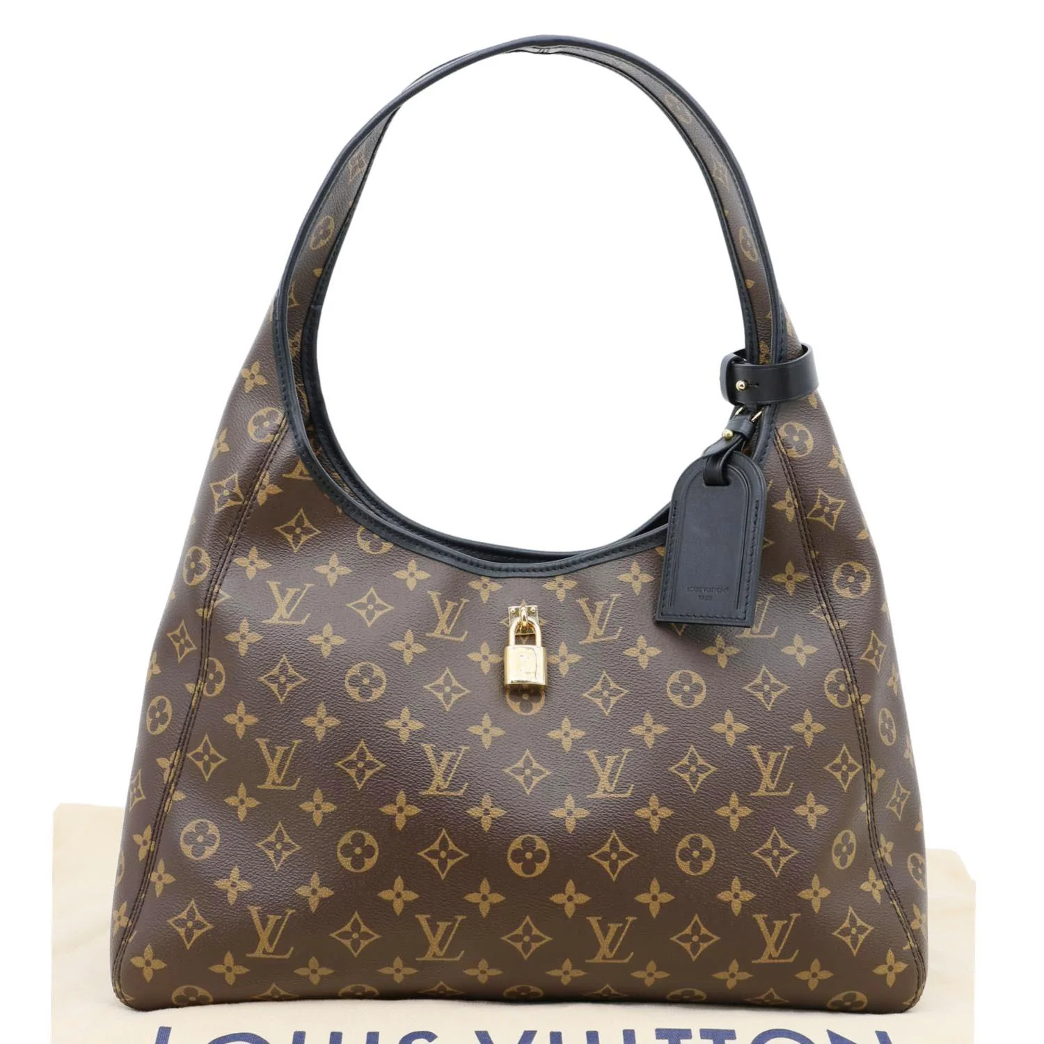 LOUIS VUITTON The Drop GM Monogram Canvas Hobo Bag Brown - Image 3