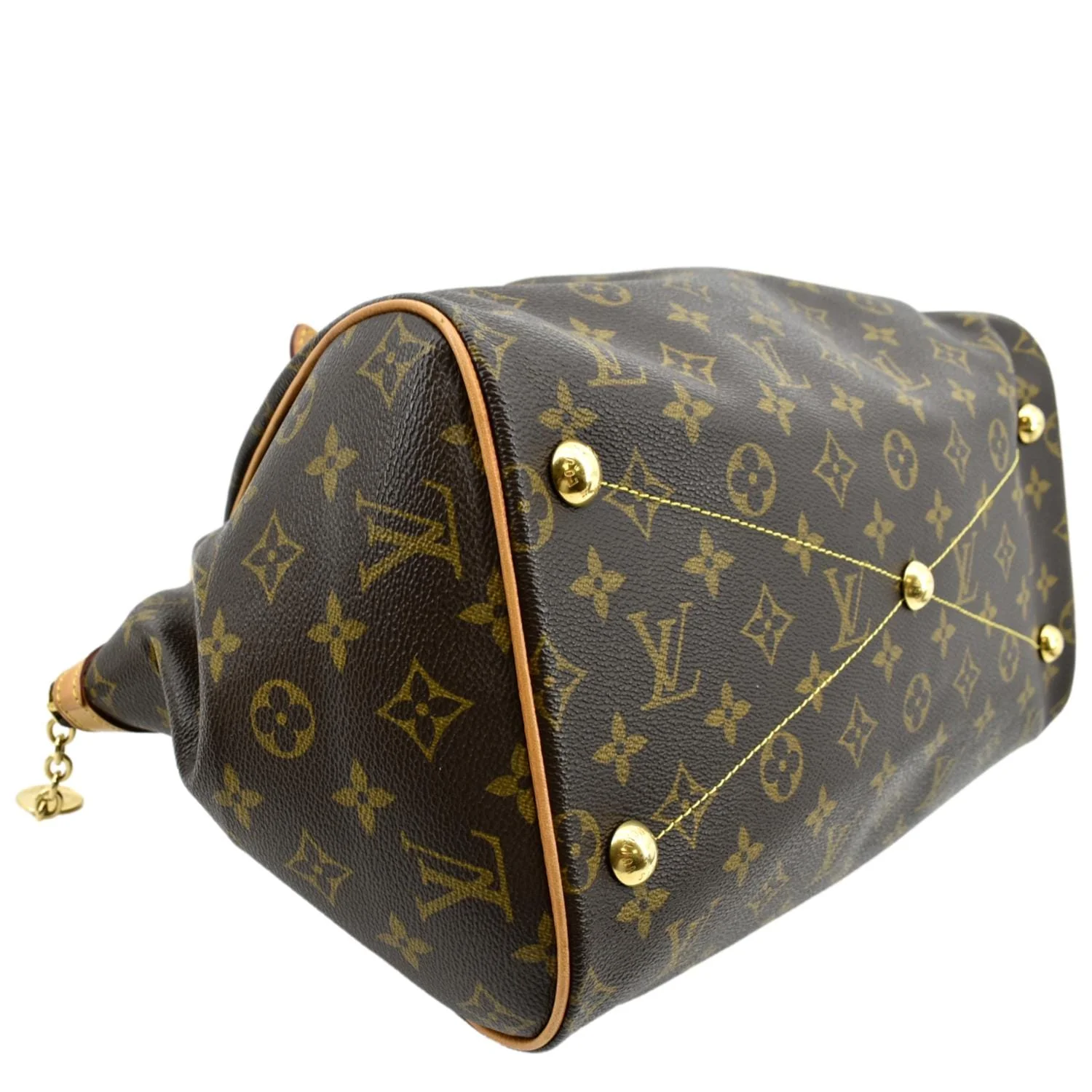 LOUIS VUITTON Tivoli GM Monogram Canvas Shoulder Bag Brown - Image 9