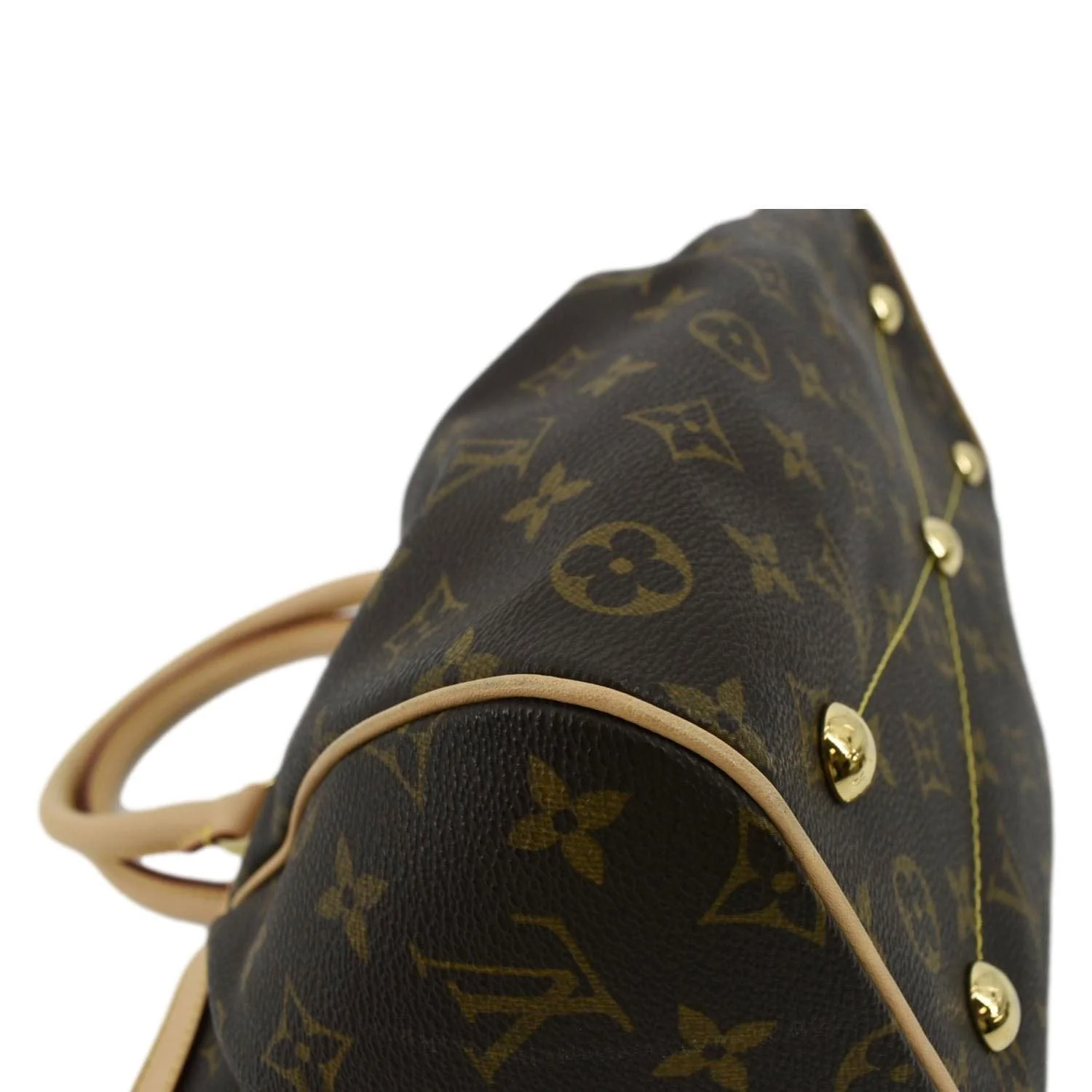 LOUIS VUITTON Tivoli PM Monogram Canvas Satchel Bag Brown - Image 7