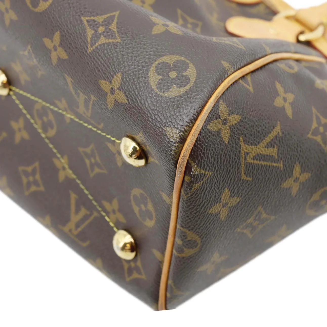 LOUIS VUITTON Tivoli PM Monogram Canvas Satchel Bag Brown - Image 7